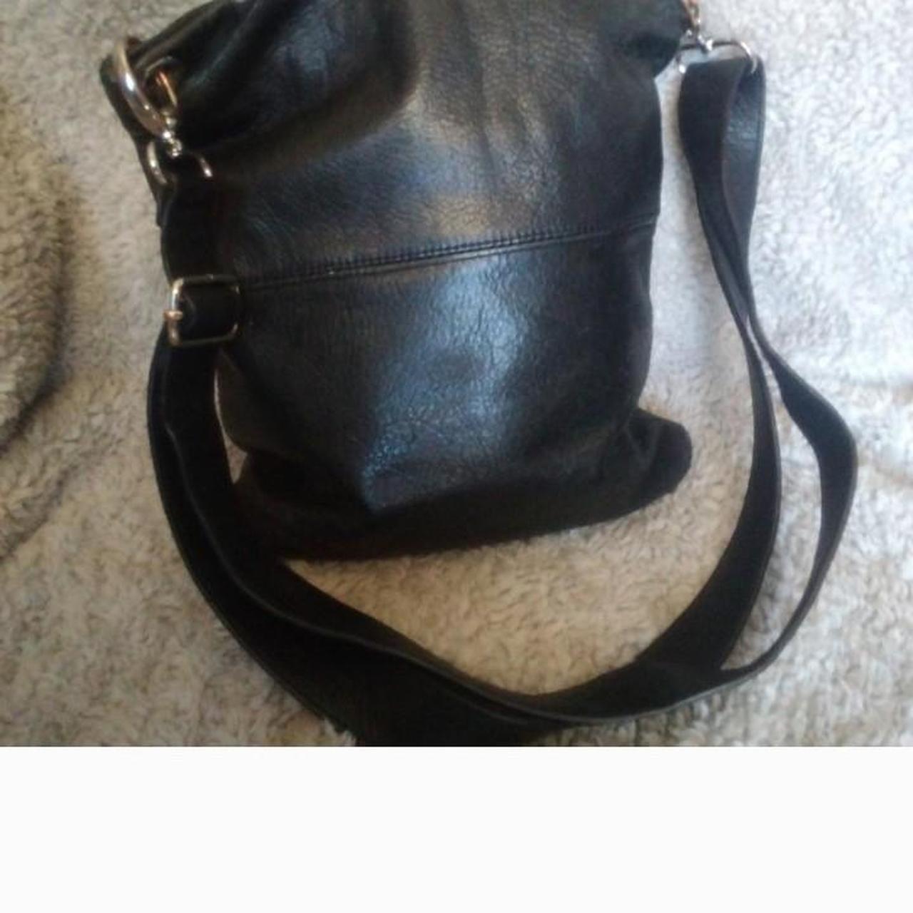 Margot Anthropologie black leather Crossbody - Depop