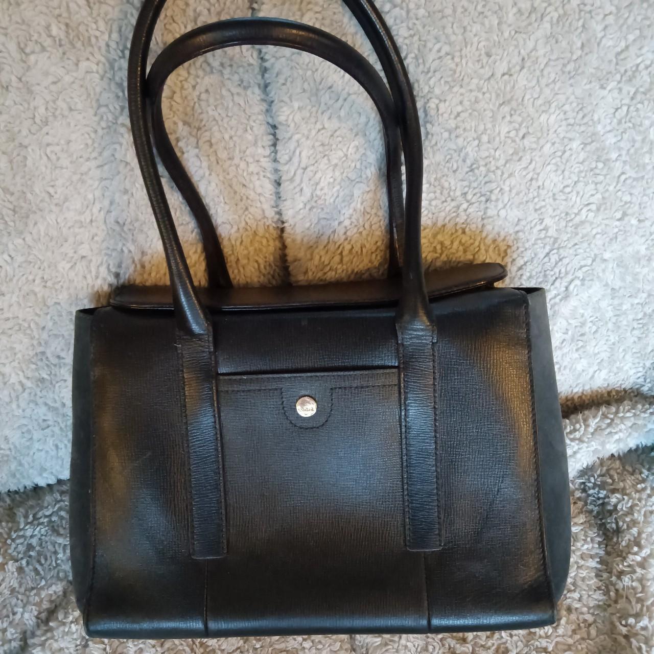 Lodis black leather online tote