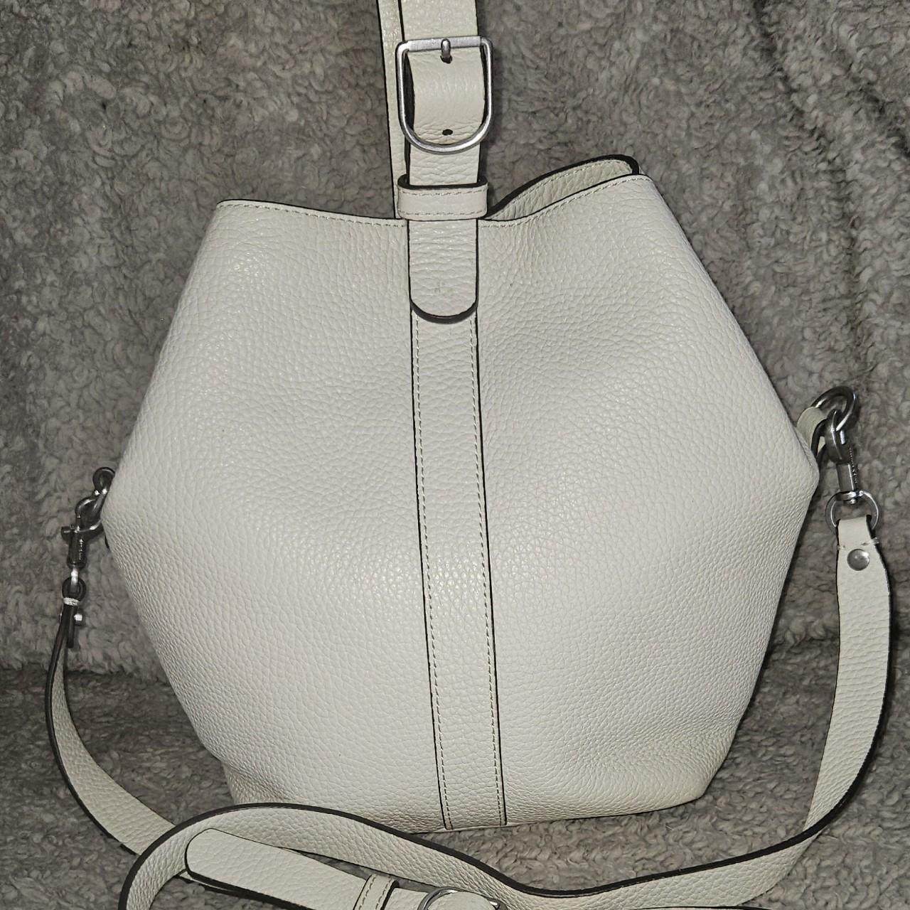 Treasure Bond cream leather tote bag crossbody