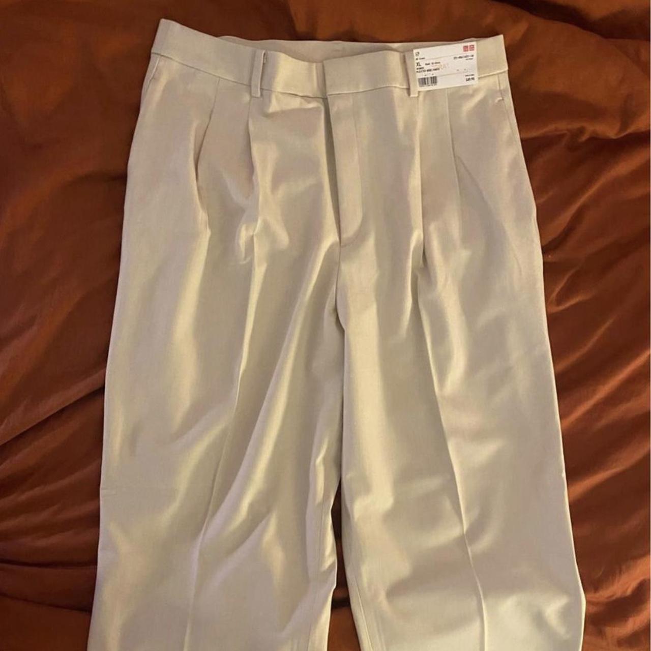 Women's white Pleated Pants