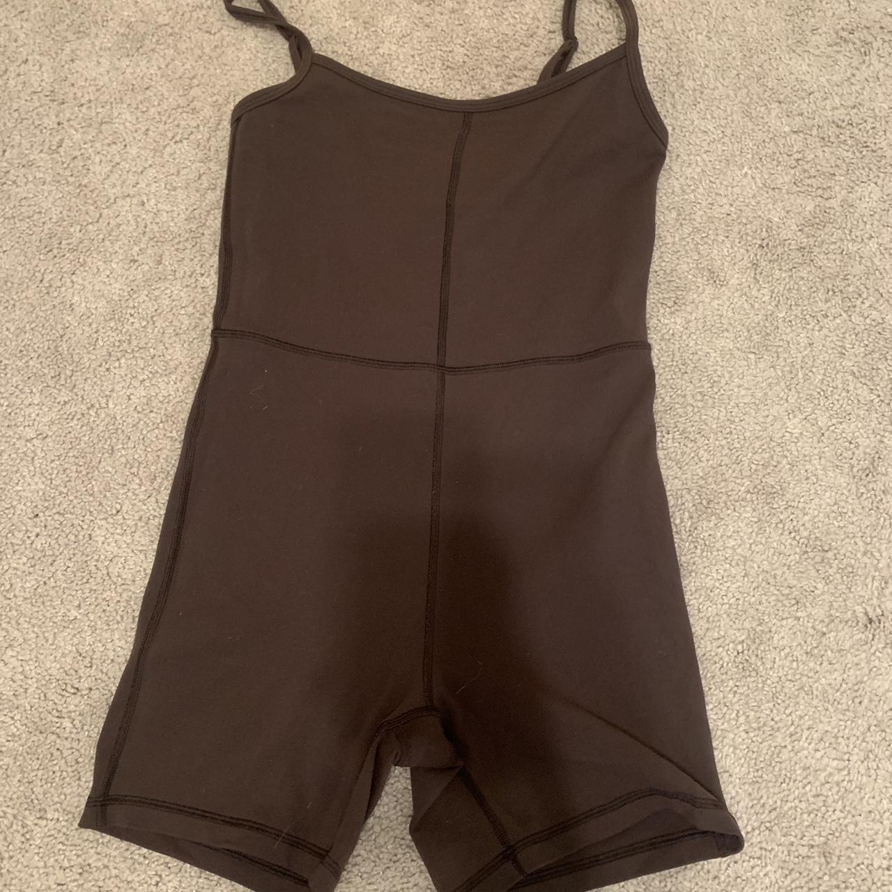 ARITZIA one piece cutie romper soooo cute dark brown... - Depop