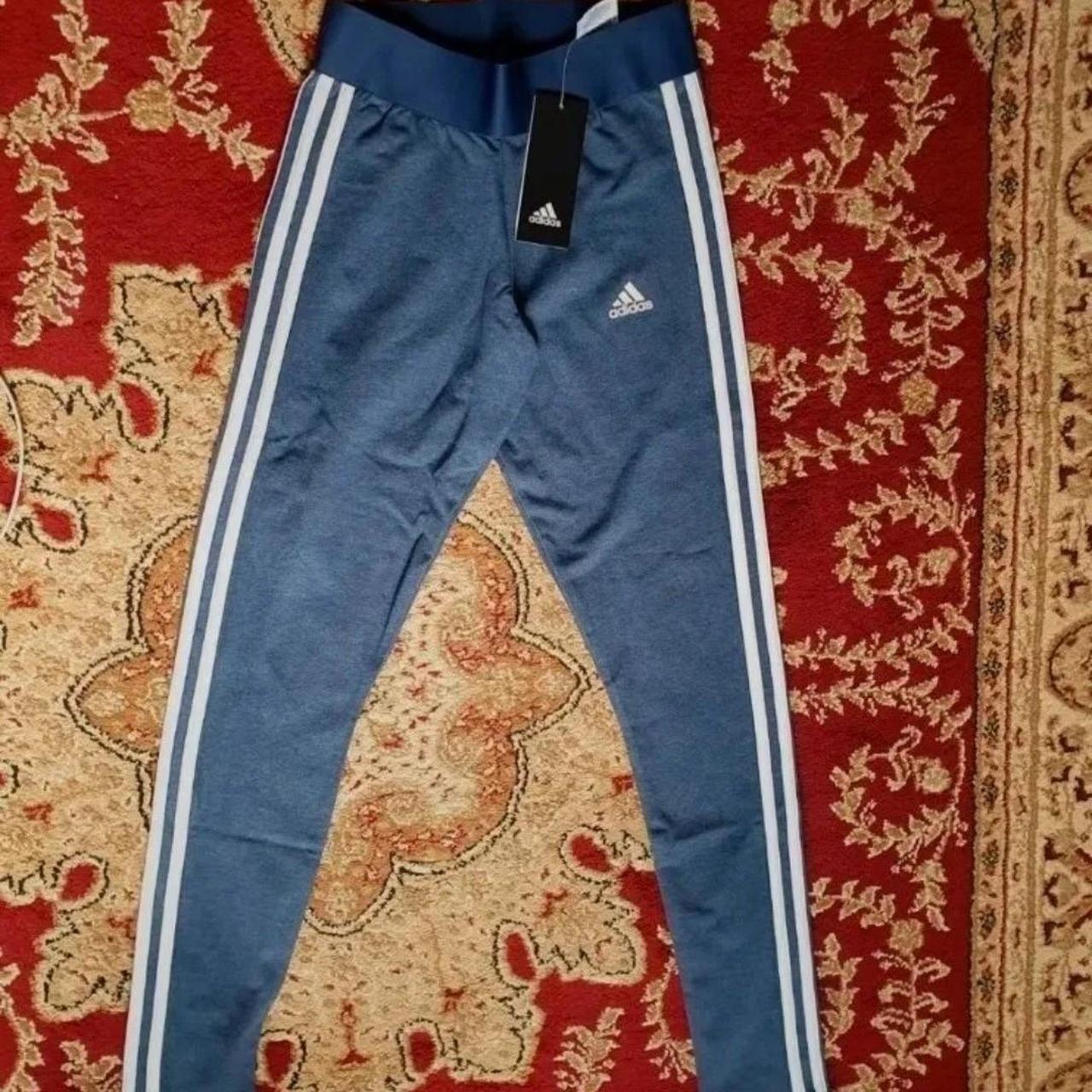 Adidas 3 stripe leggings women rrp£23 crew navy xs... Depop