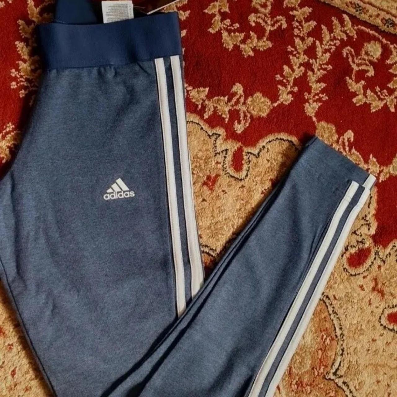 Adidas 3 stripe leggings women rrp£23 crew navy xs... Depop