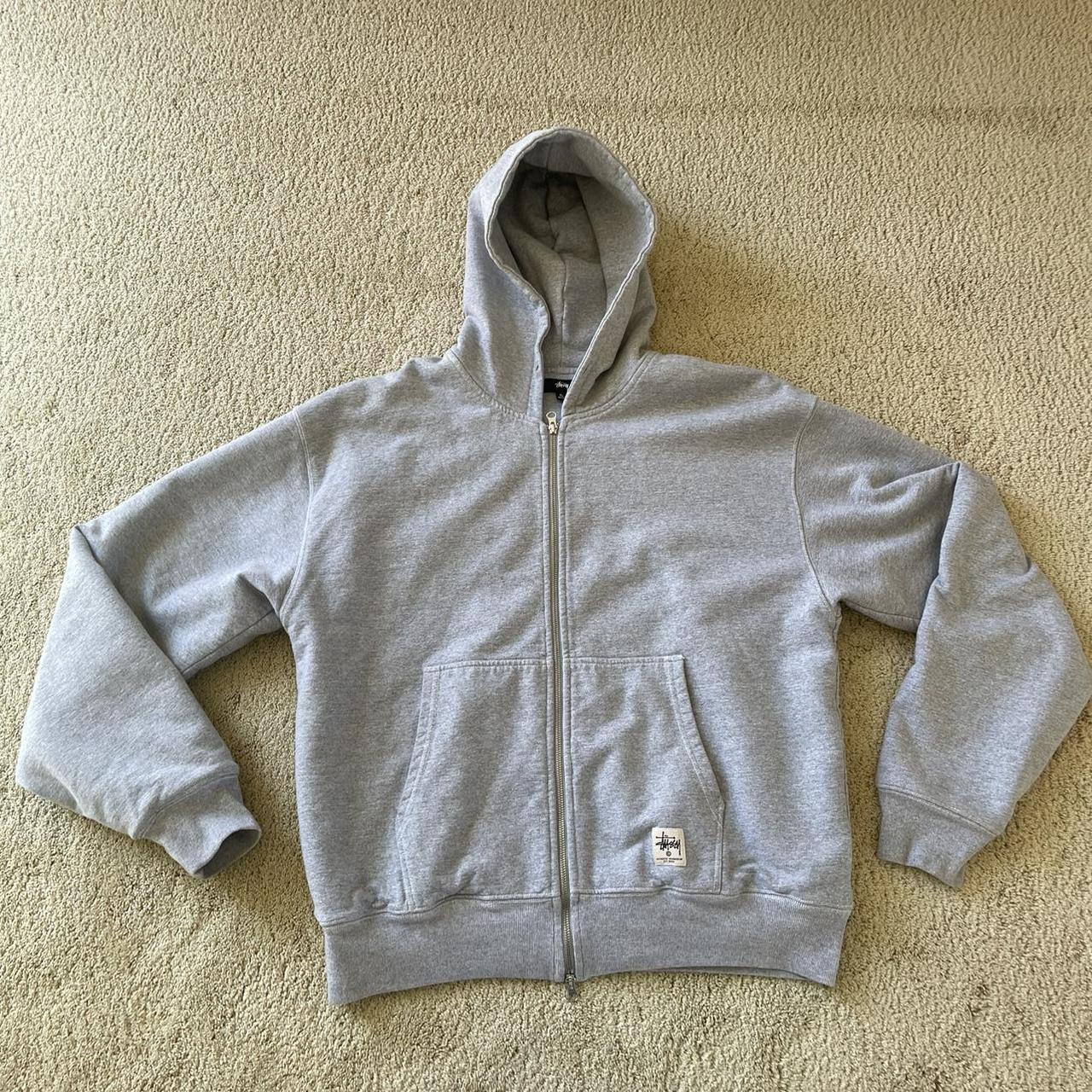 Stussy Double Face Label Zip Hoodie Grey | Depop Stussy Double Face Label Zip Hoodie Grey | Depop