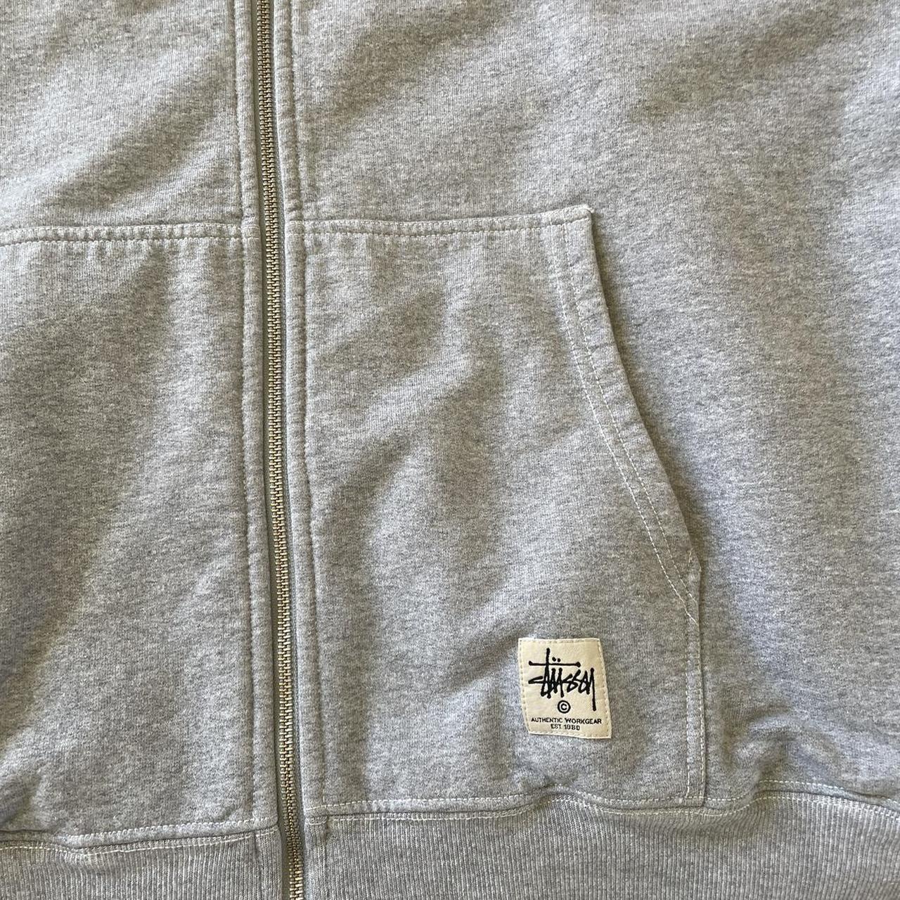 Stussy Double Face Label Zip Hoodie Grey | Depop Stussy Double Face Label Zip Hoodie Grey | Depop