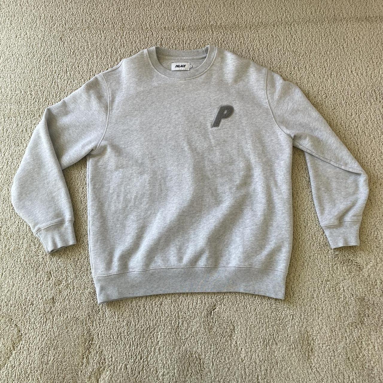 Palace Flocka P Crew grey store sweatshirt XL