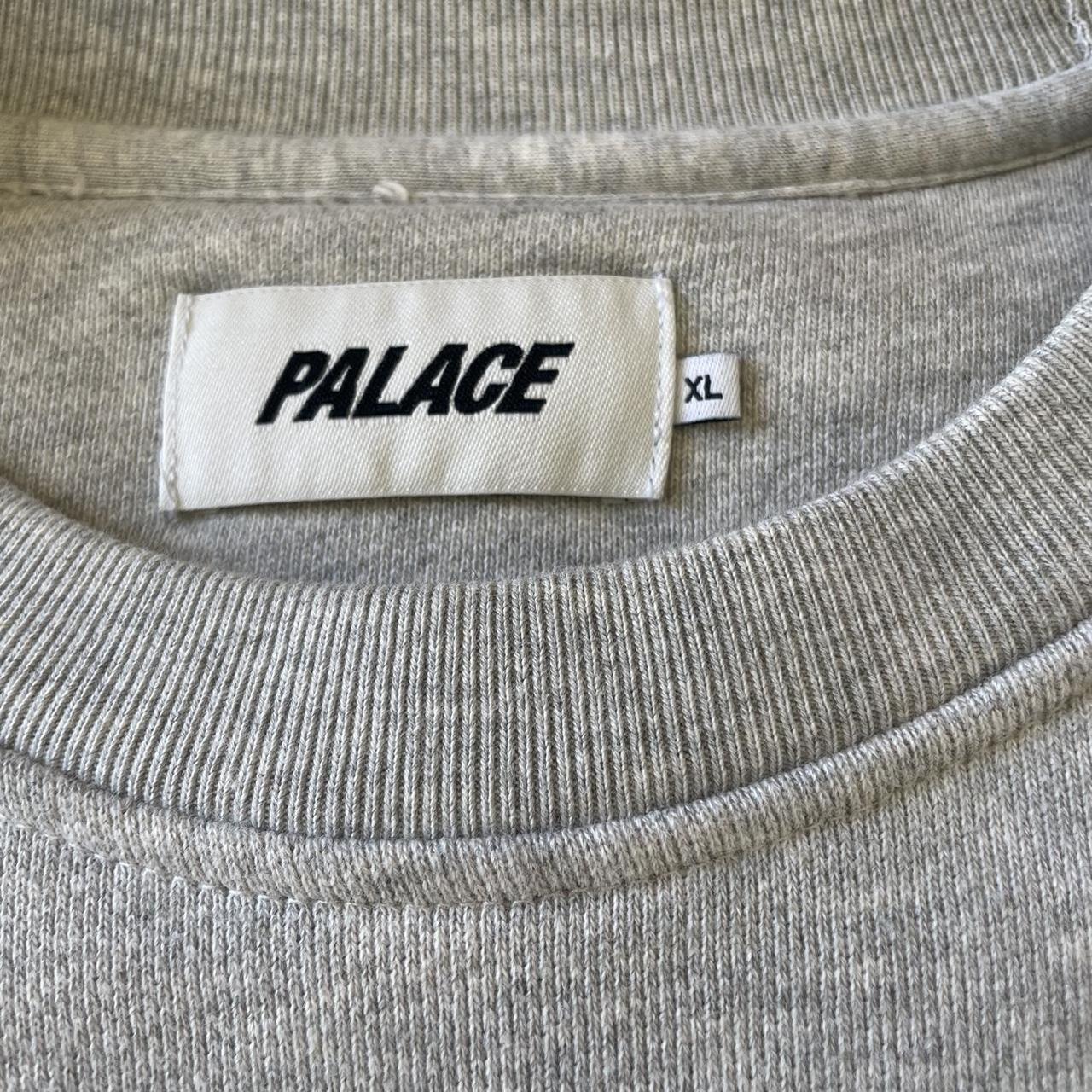 トップス palace P-3 CHENILLE CREW Sick Grey Palace Chenille P3 Crewneck Sweatshirt | Depop