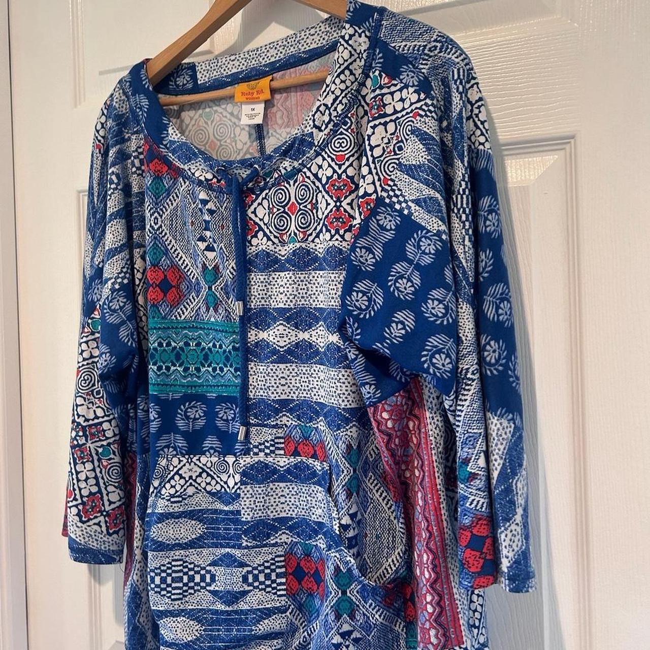 Ruby Rd. Women's Blouse - Blue/Multi – Ruby Rd. W… - image 3