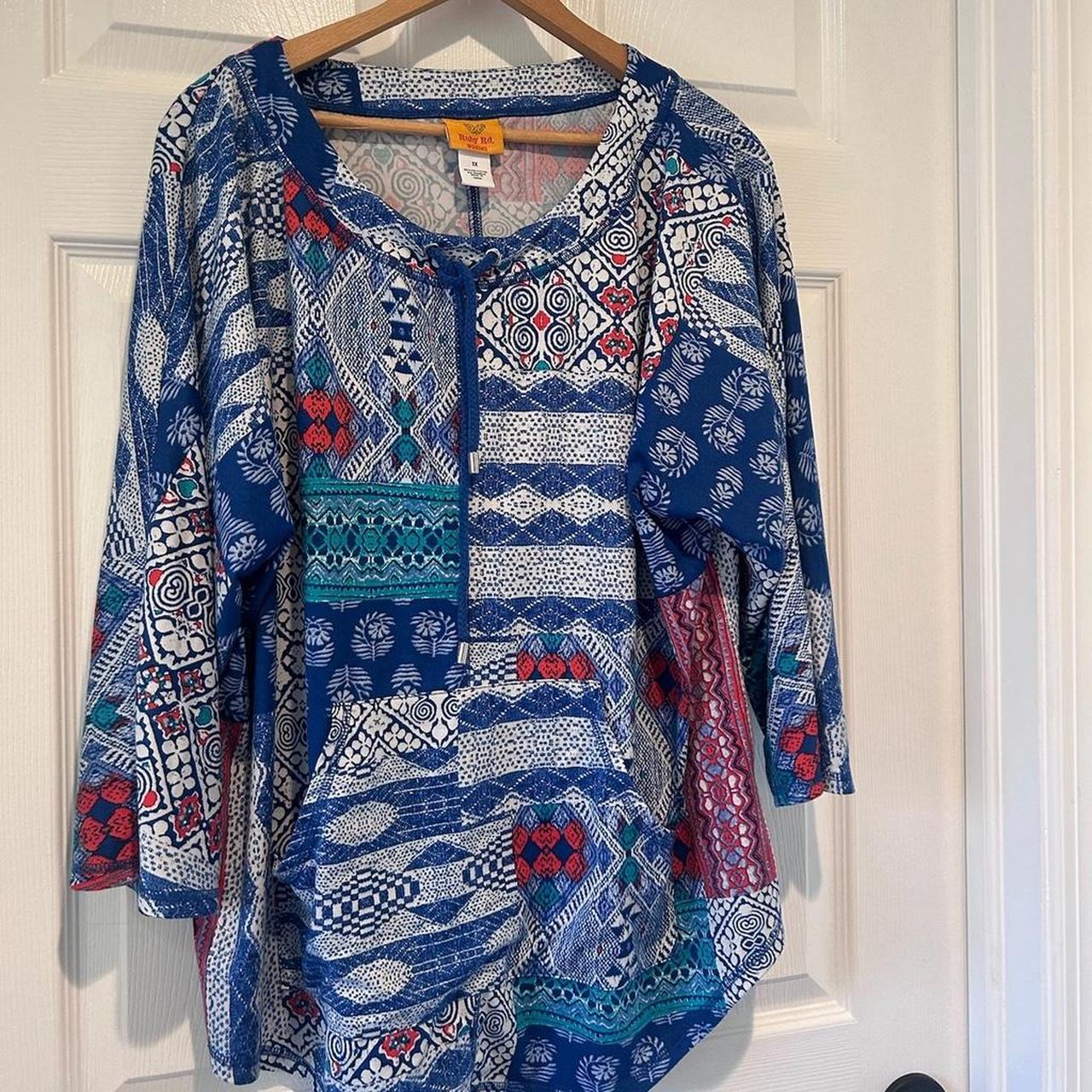 Ruby Rd. Women's Blouse - Blue/Multi – Ruby Rd. W… - image 2