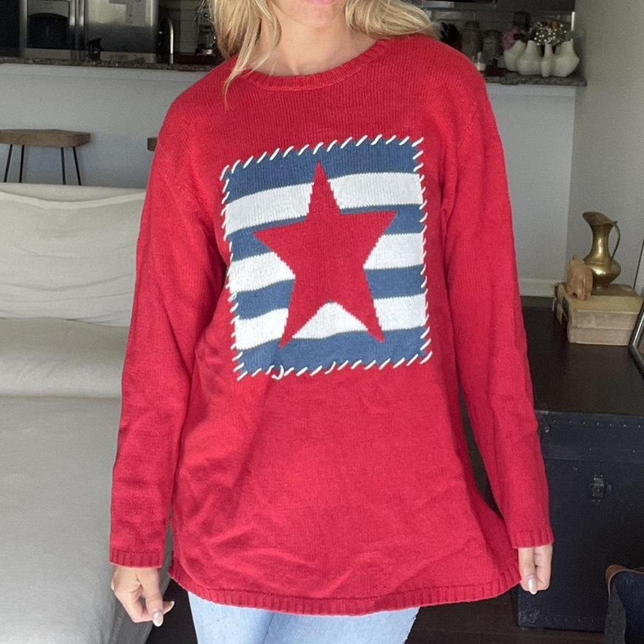 Quacker Factory Women's Sweater - Red/Multi - M –… - image 1