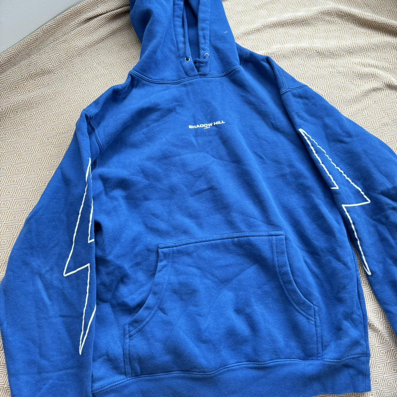 Shadow Hill Blue Hoodie Depop