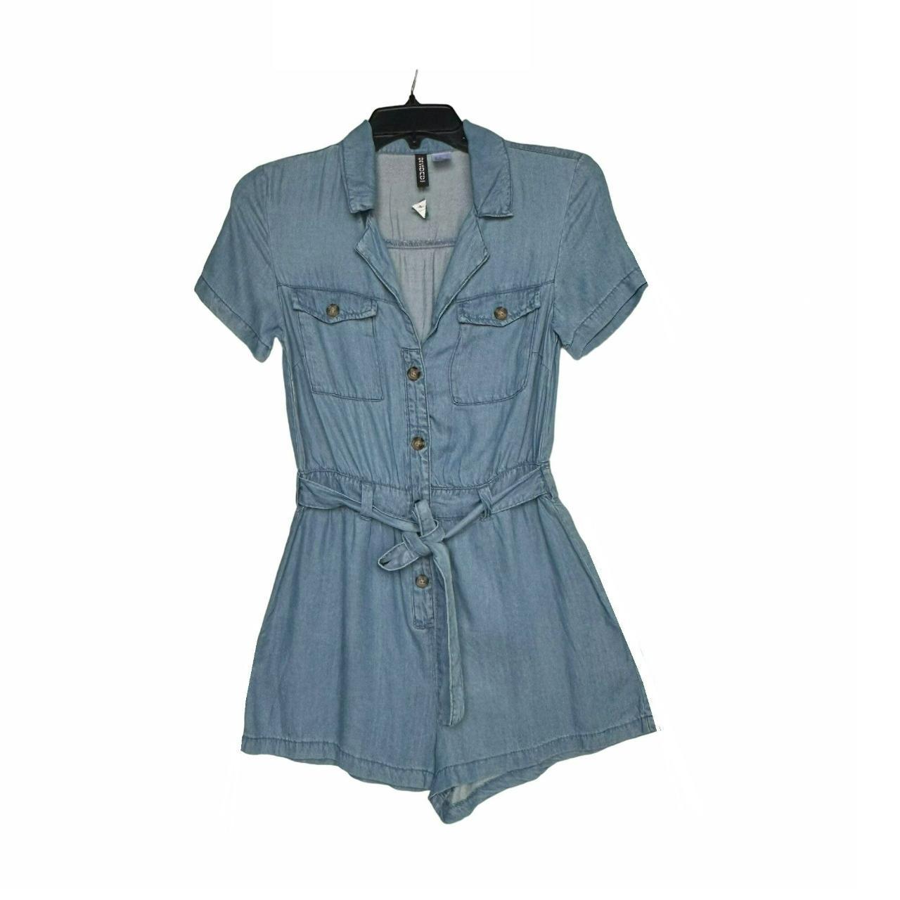 H&m shop denim playsuit