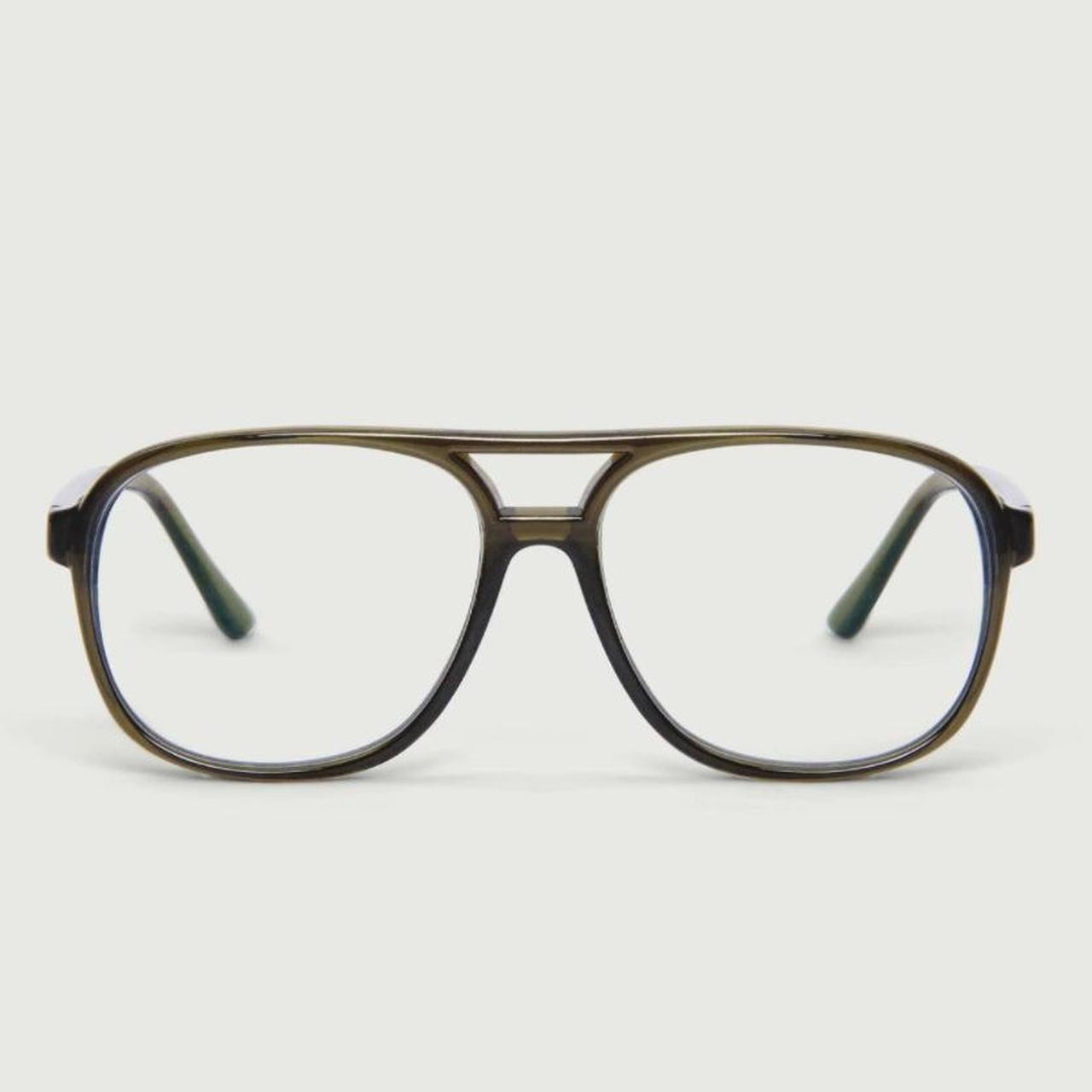 Men's Green and Khaki Sunglasses Depop