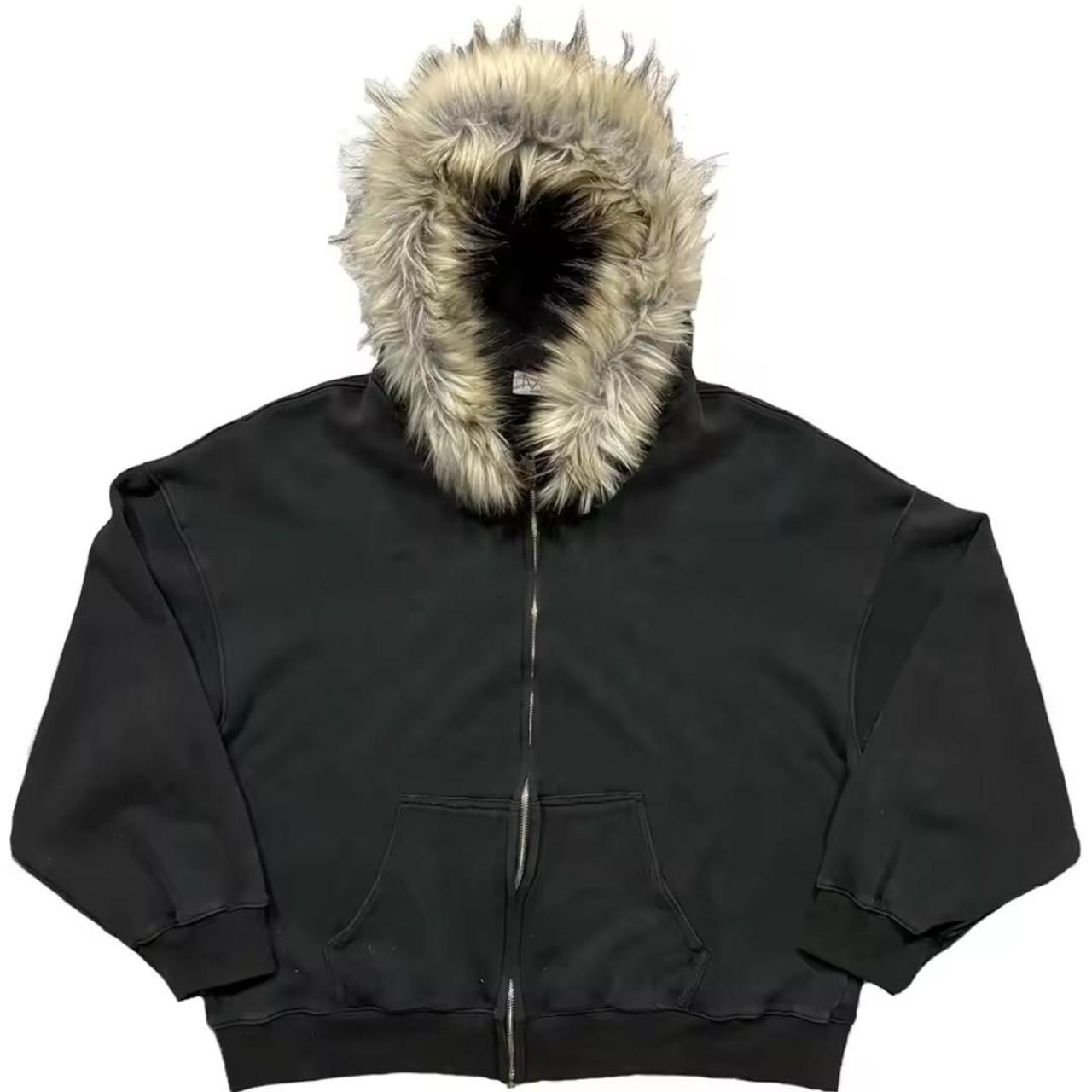 Y2k fur-jacket - Depop