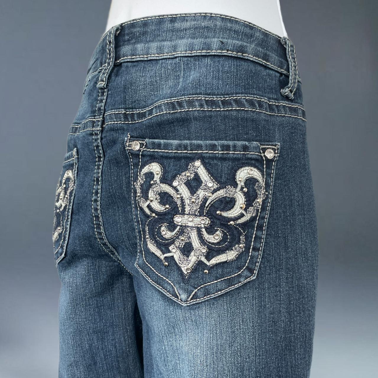 Jeans with fleur de lis clearance on pocket