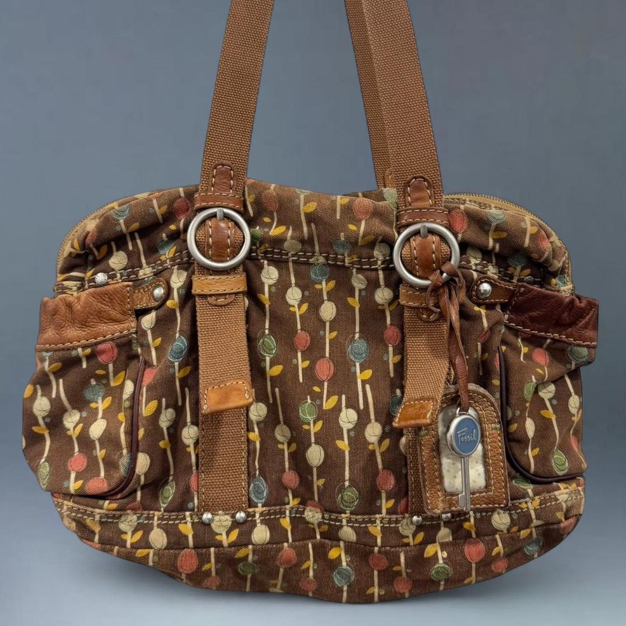 Fossil Women's Satchels - Brown/Multi – y2k flora… - image 1