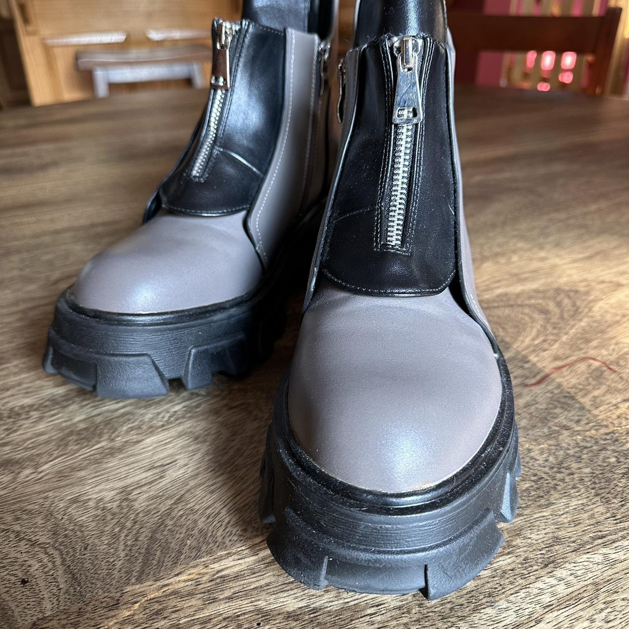 Asos Leather Boots With Zipper In Front ASOS Astra Zip Front