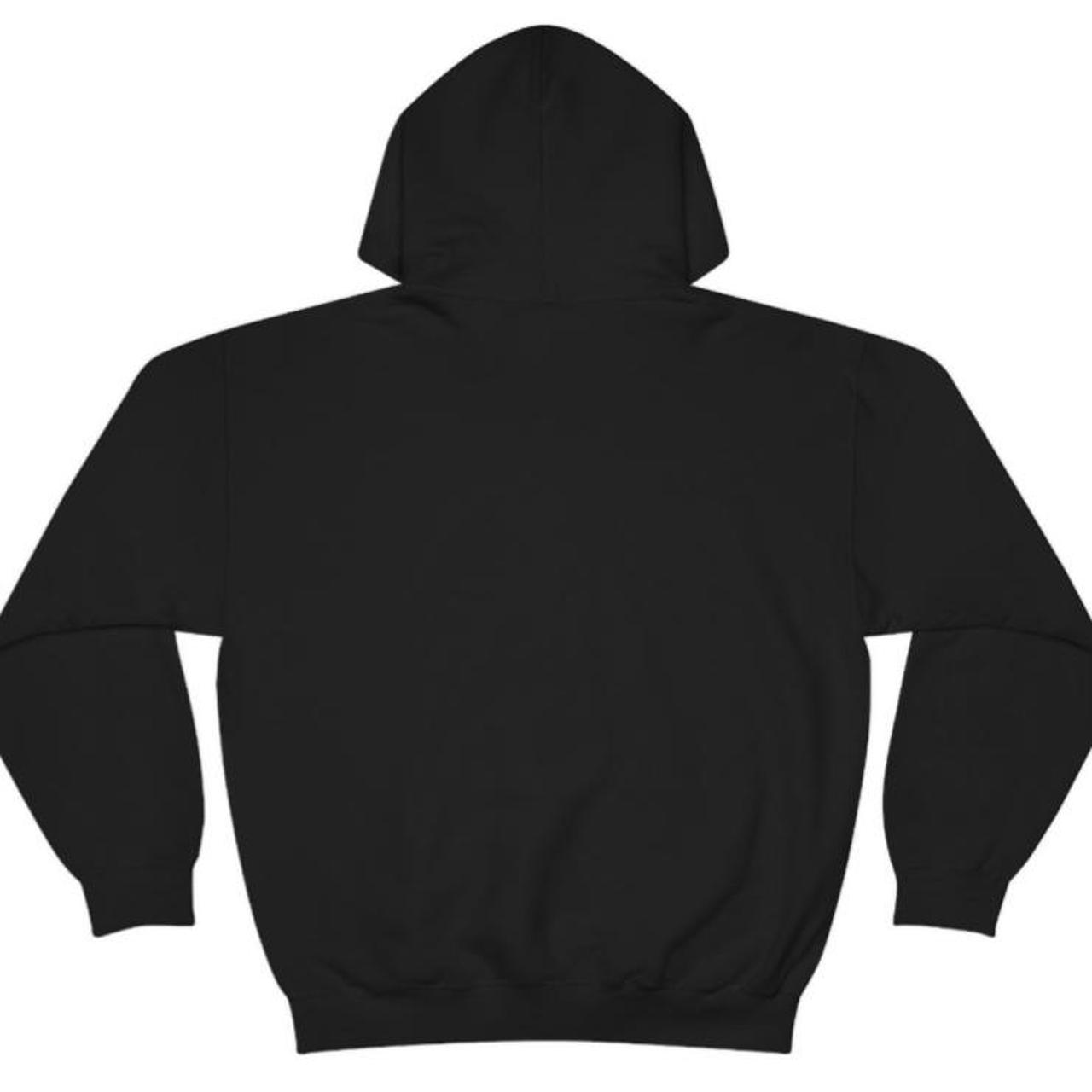 Men's Black and White Hoodie Depop