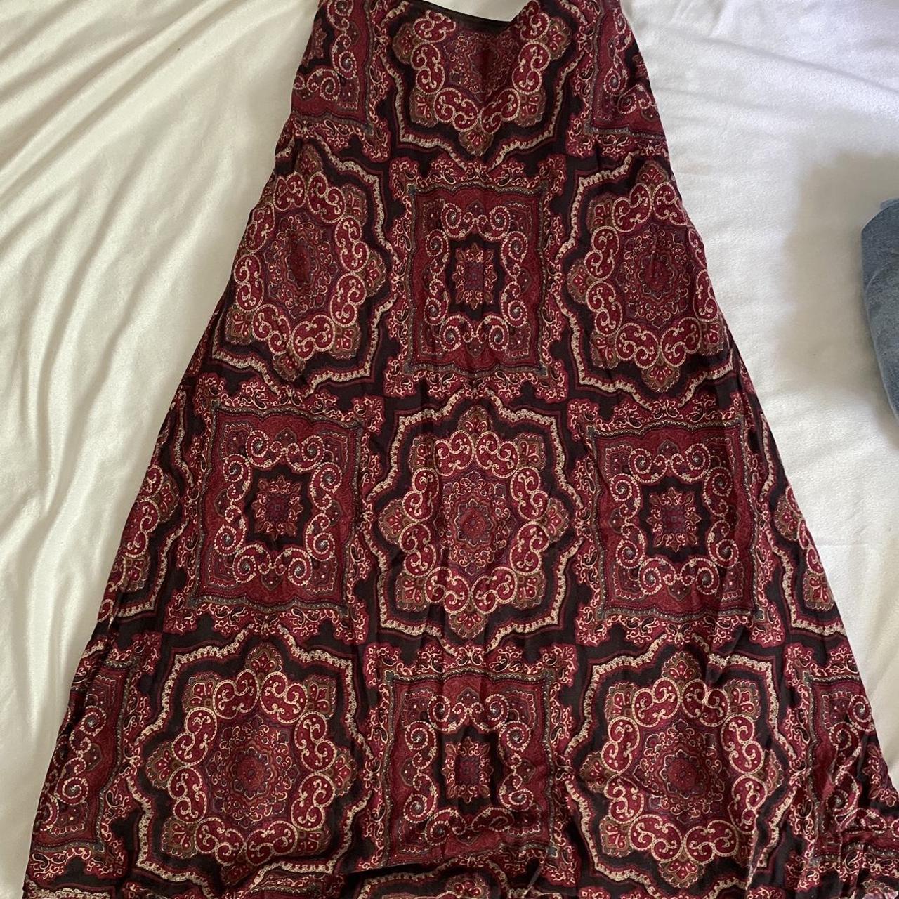 90’s Red Maxi Skirt Very good condition with... - Depop