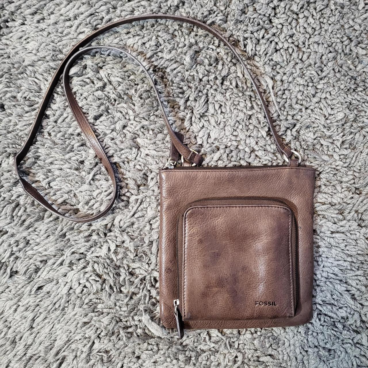 Fossil leather sling bag sale