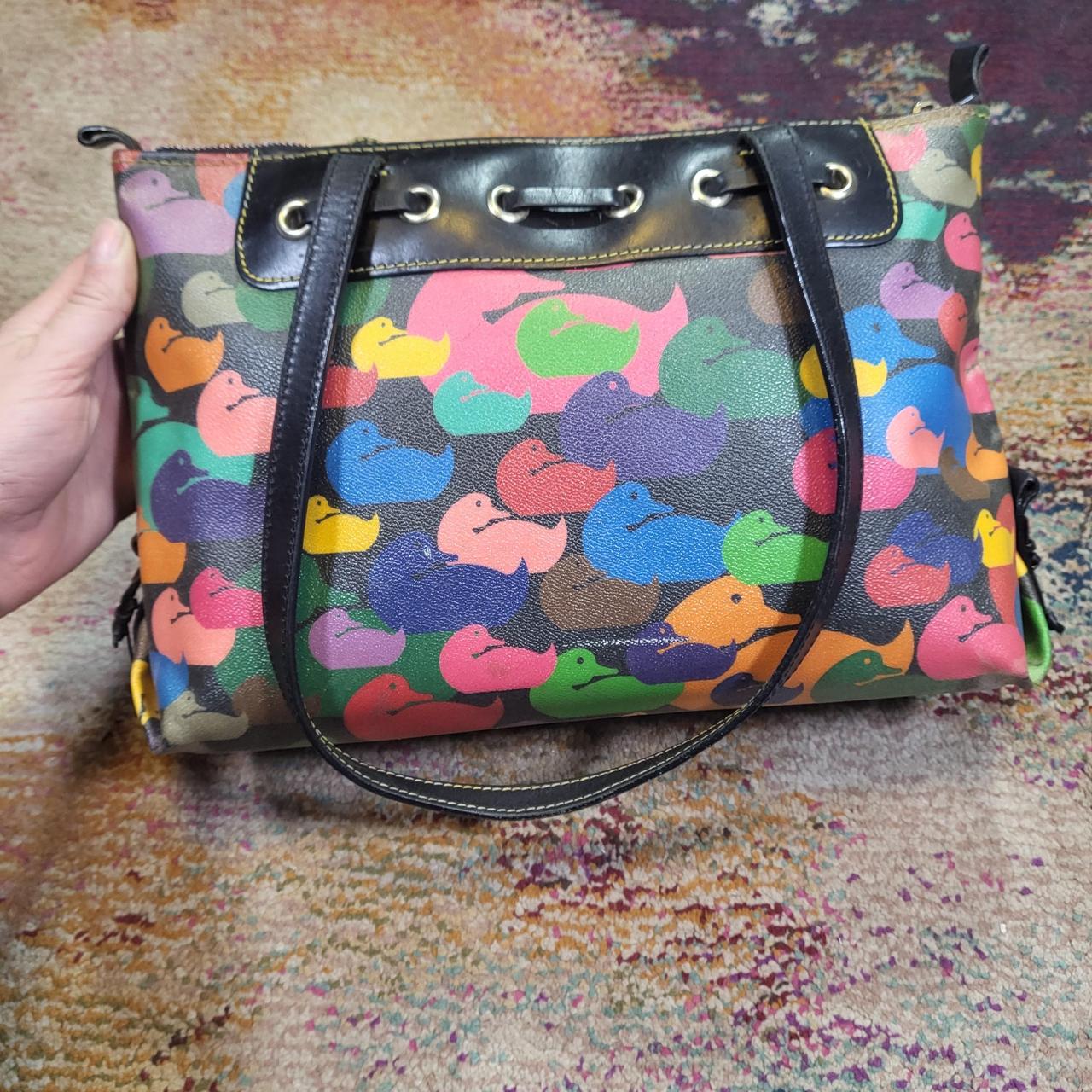 Vintage Y2k Dooney and Bourke Shoulder Bag Rainbow... - Depop