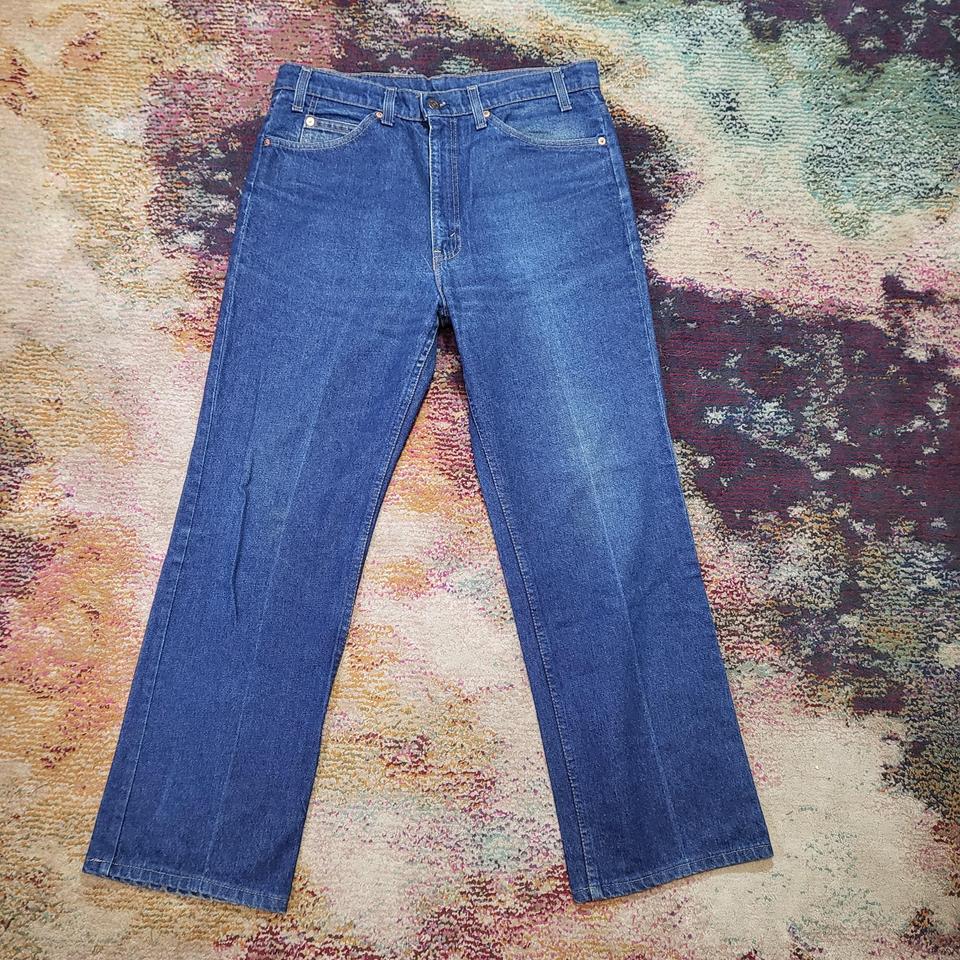 Vintage 517 Levis Jeans 1978 Boot cut Orange... - Depop