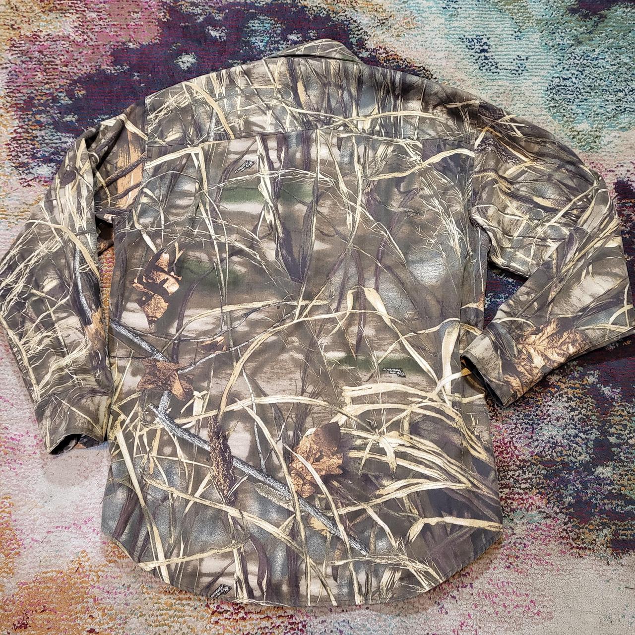 Cabelas Camo Button up shirt Advantage Max 4 HD Duck... - Depop