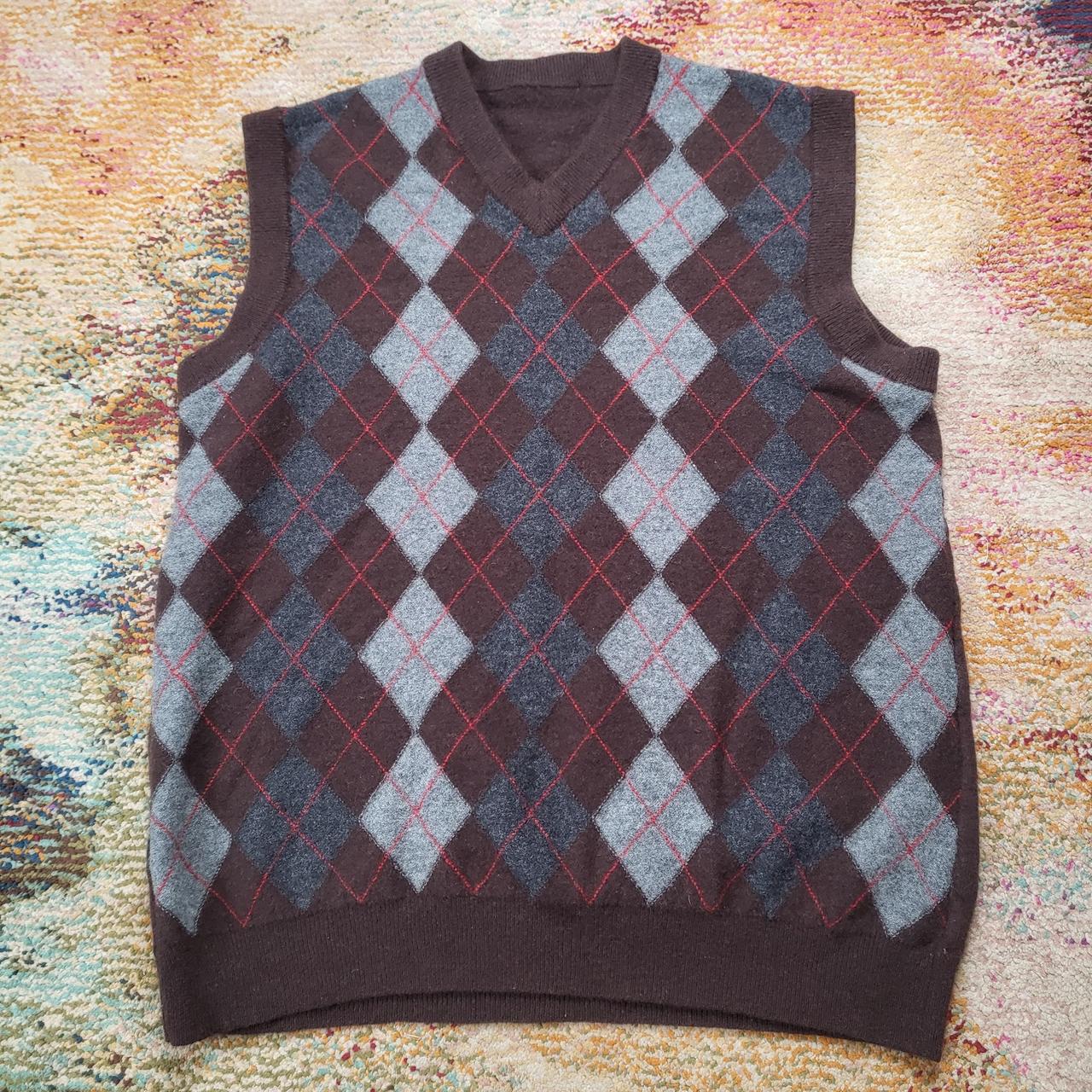 Vintage Y2K Gap Argyle Sweater Vest, size