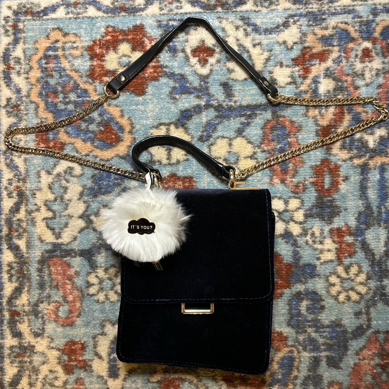 Zara velvet online bag