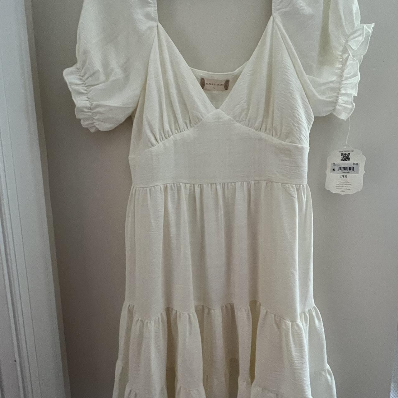 Altar'd State Women's White Dress | Depop