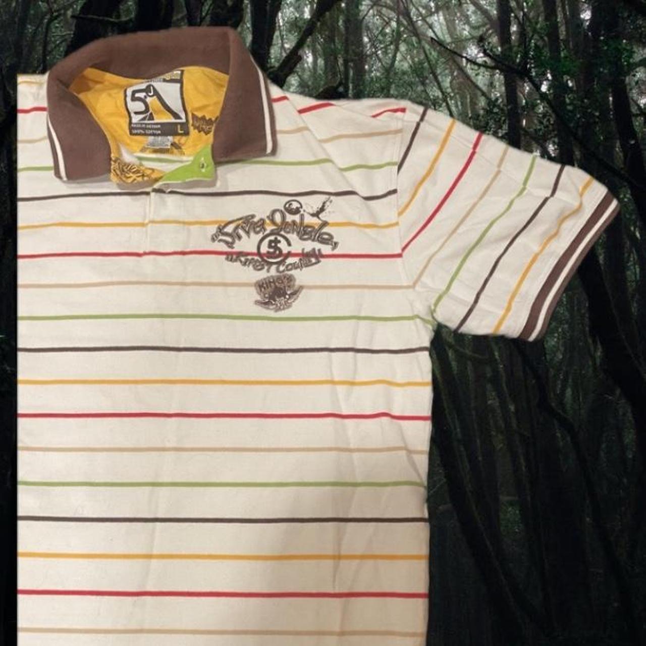 super fire y2k 5ive jungle polo shirt with dope... Depop