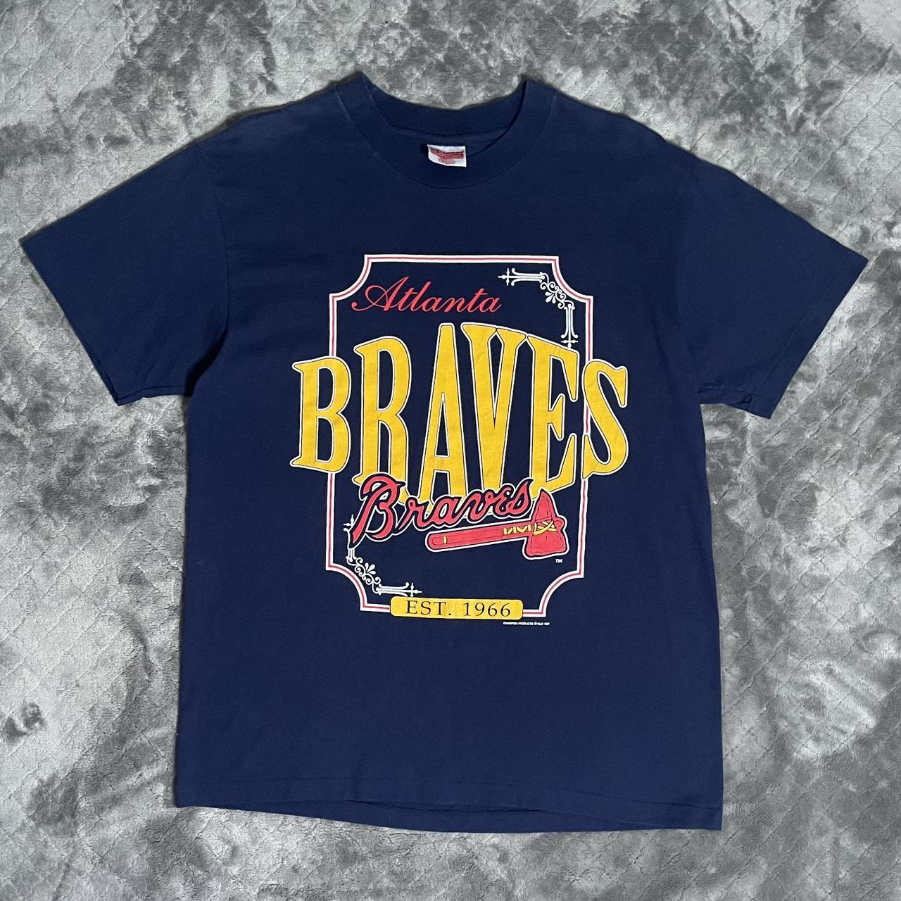 Vintage 1997 Atlanta Braves shirt on a hanes - Depop