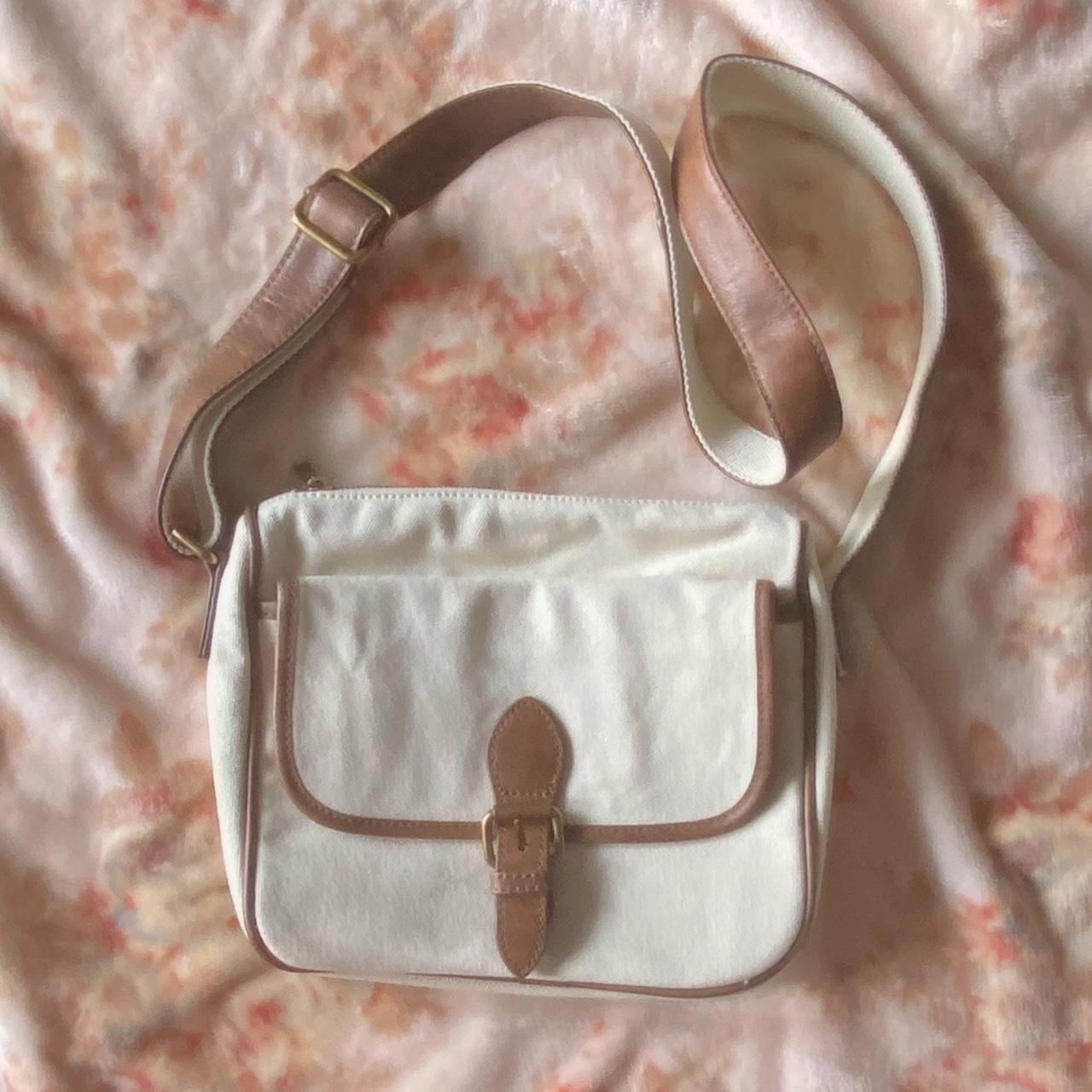 brandy brown canvas messenger bag so so cute have... Depop