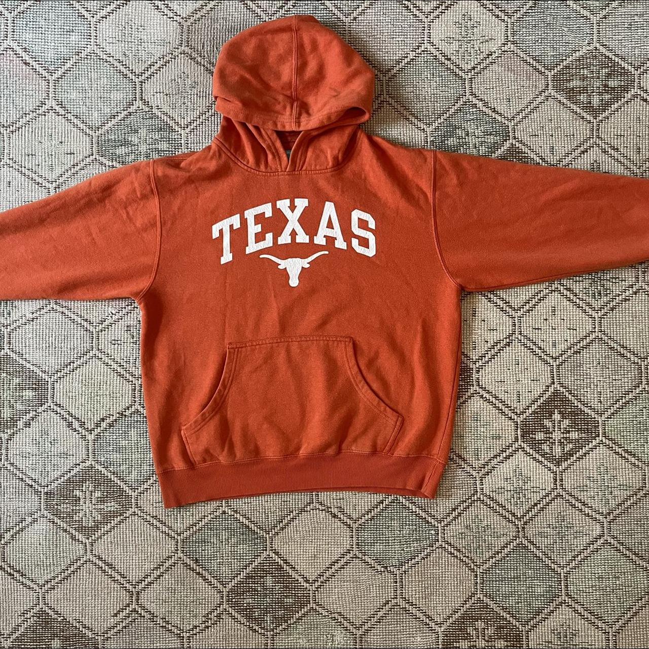 Texas burnt orange sweatshirt with hood Used but... - Depop