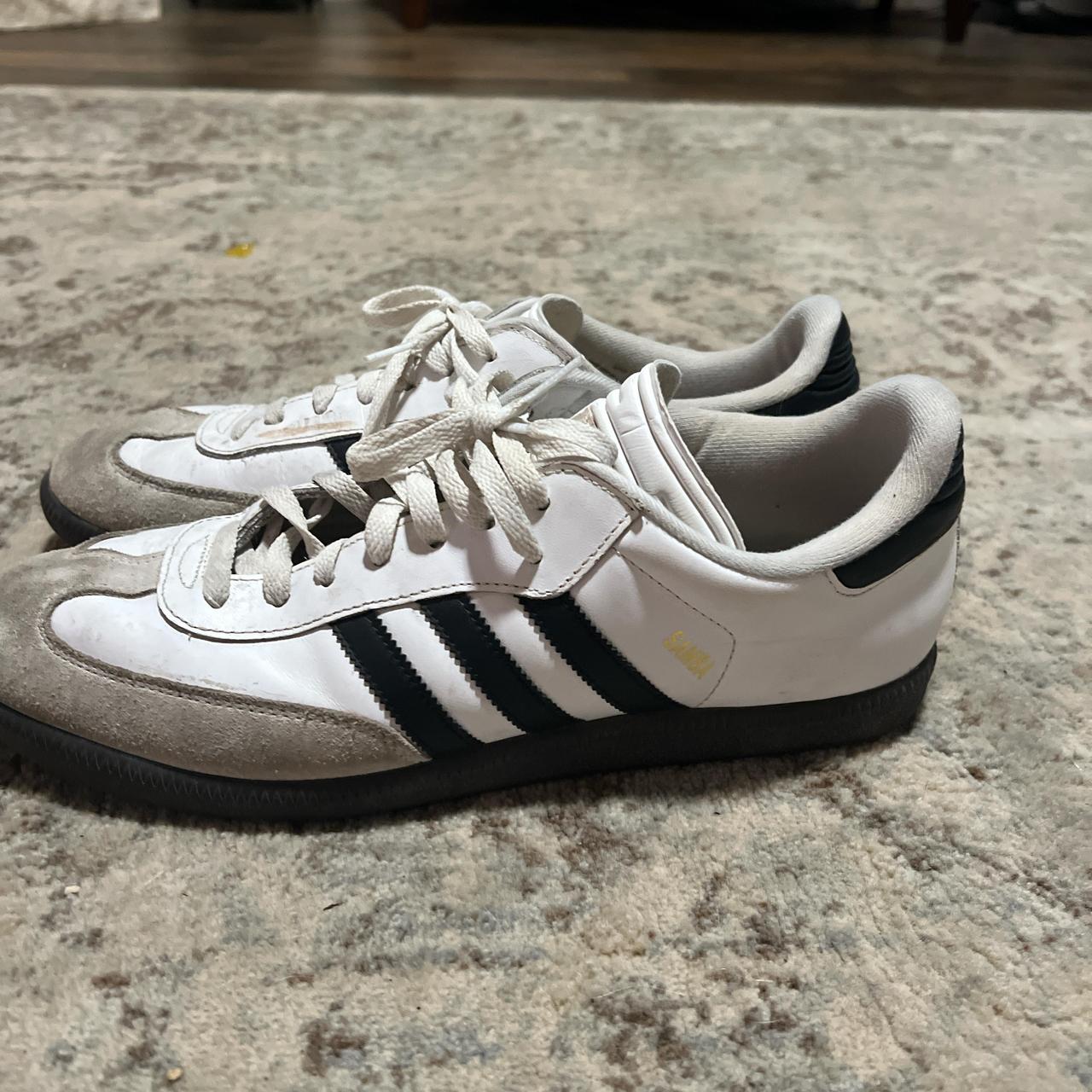 White long tongue sambas Size 13 Good condition - Depop