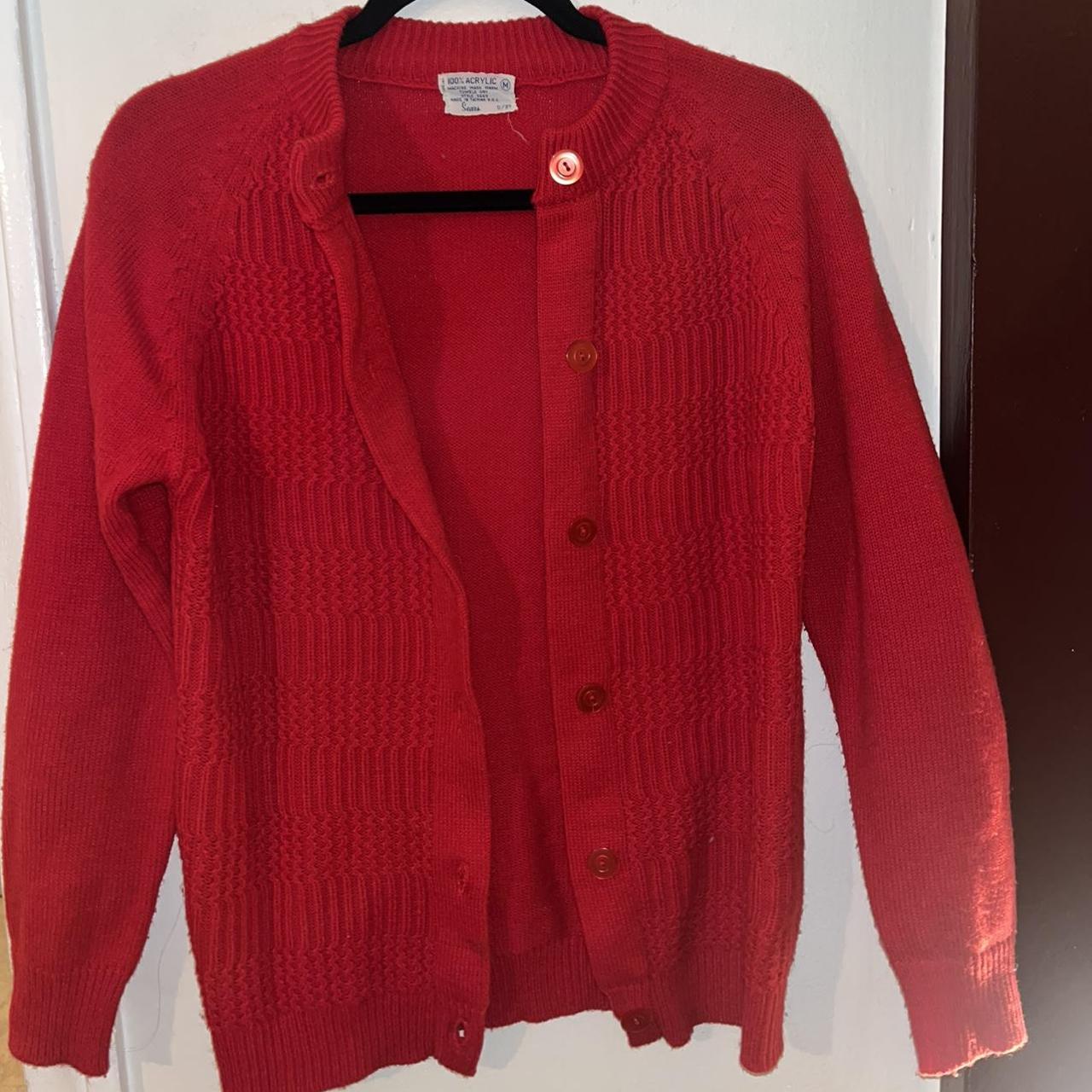 vintage sears knitted cardigan 📌🍒 ️🚗 - Depop