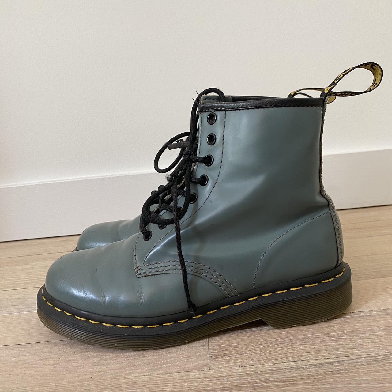Pigeon blue dr martens boots. They have one scuff... Depop