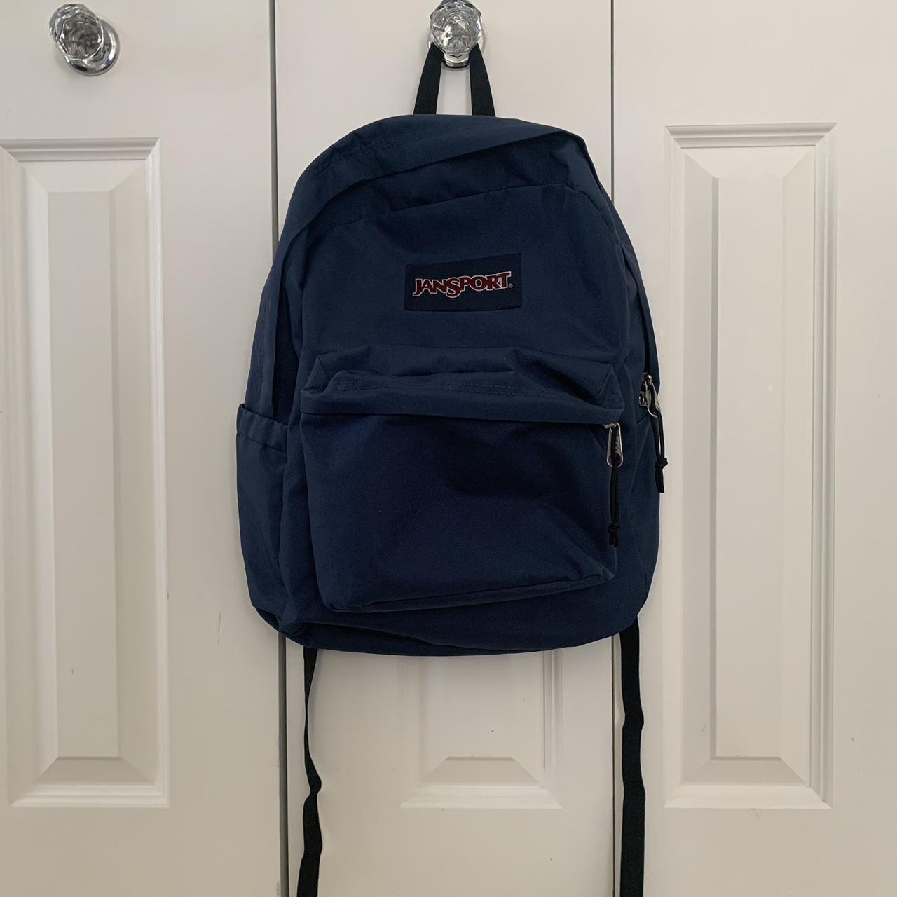 Jansport Women's Navy and Black Bag | Depop