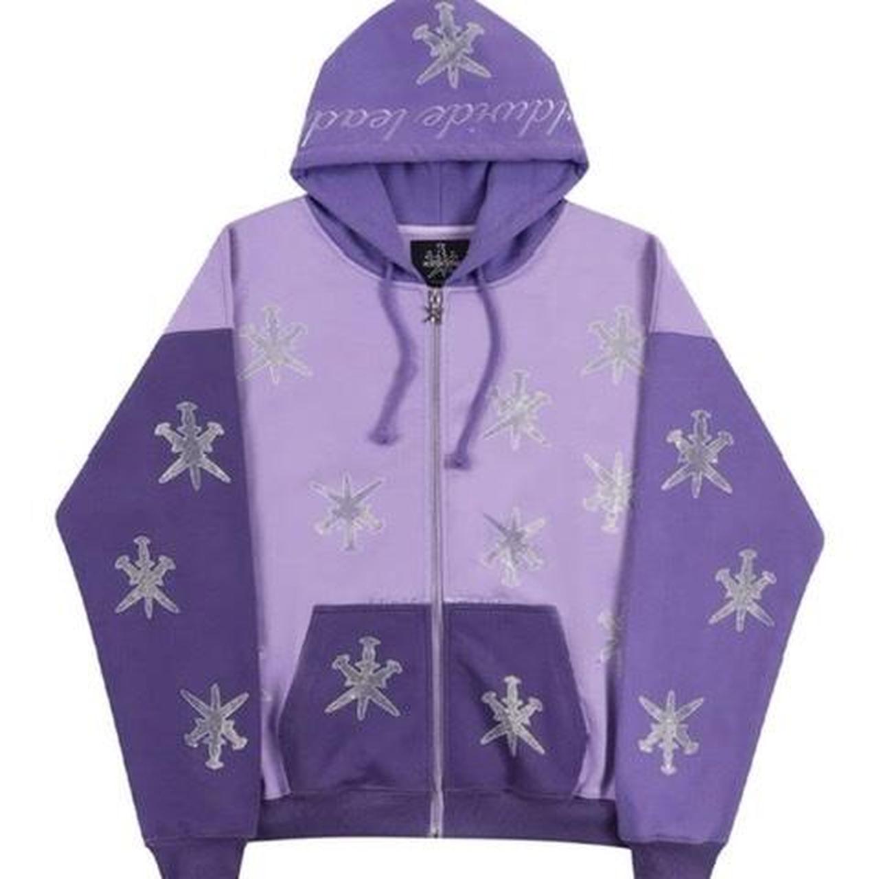 purple Unknown London zip up hoodie- so