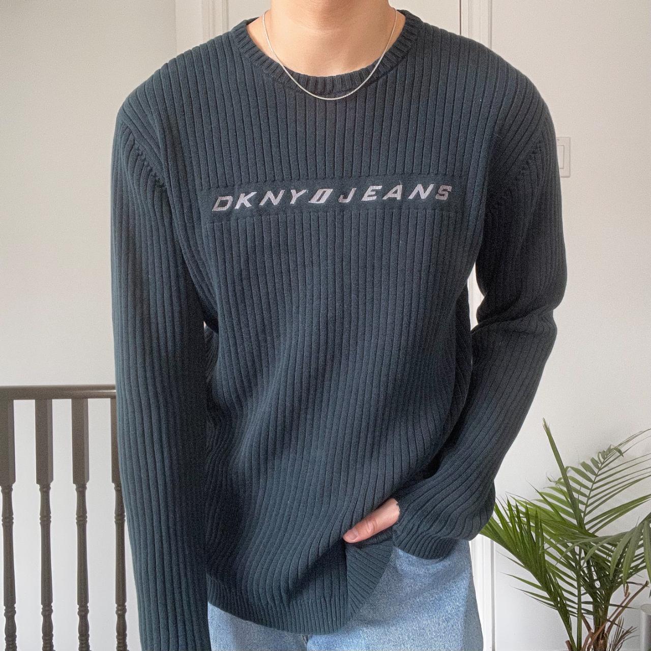 DKNY Men's Navy Sweatshirt Depop
