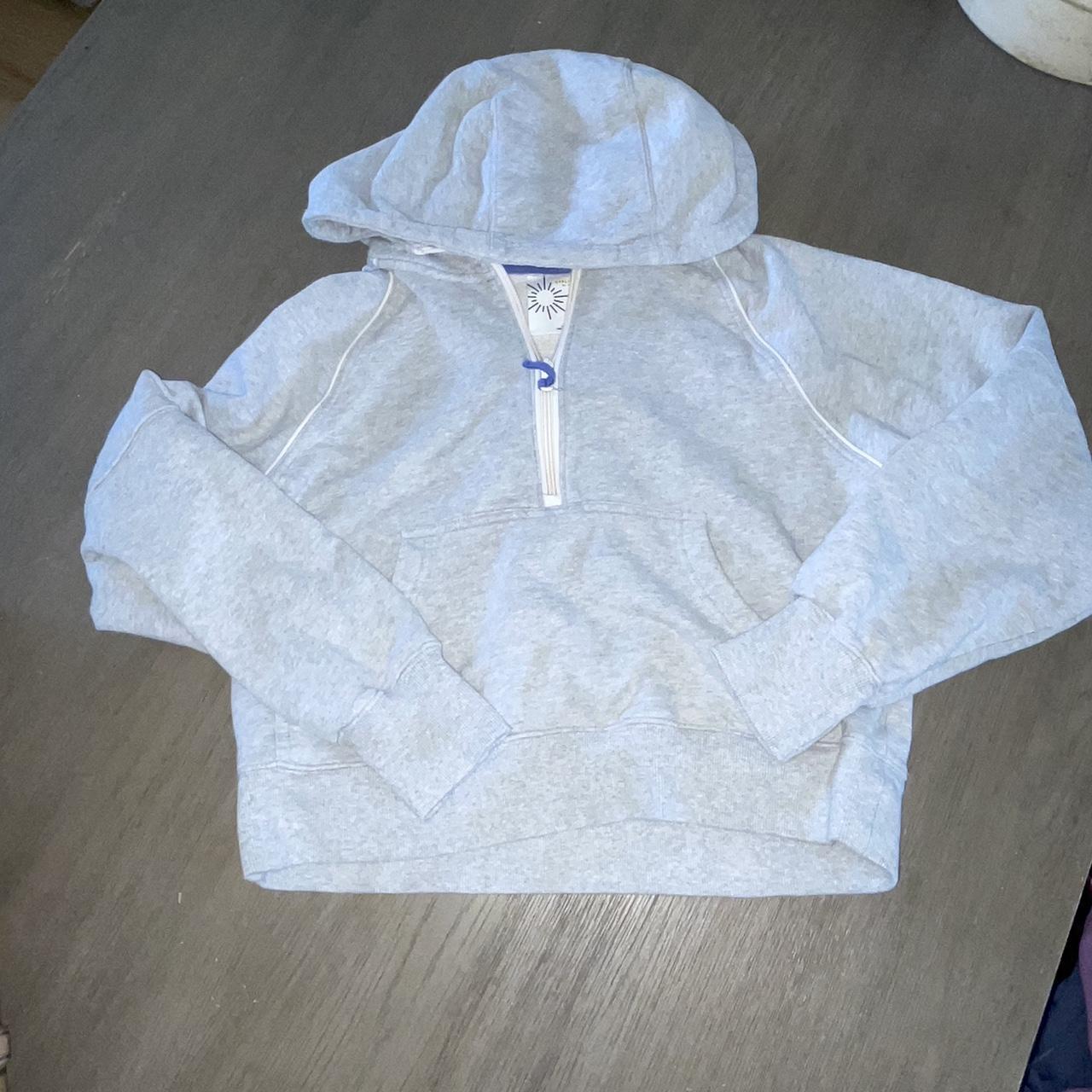 Lululemon Women's Grey and Blue Hoodie | Depop