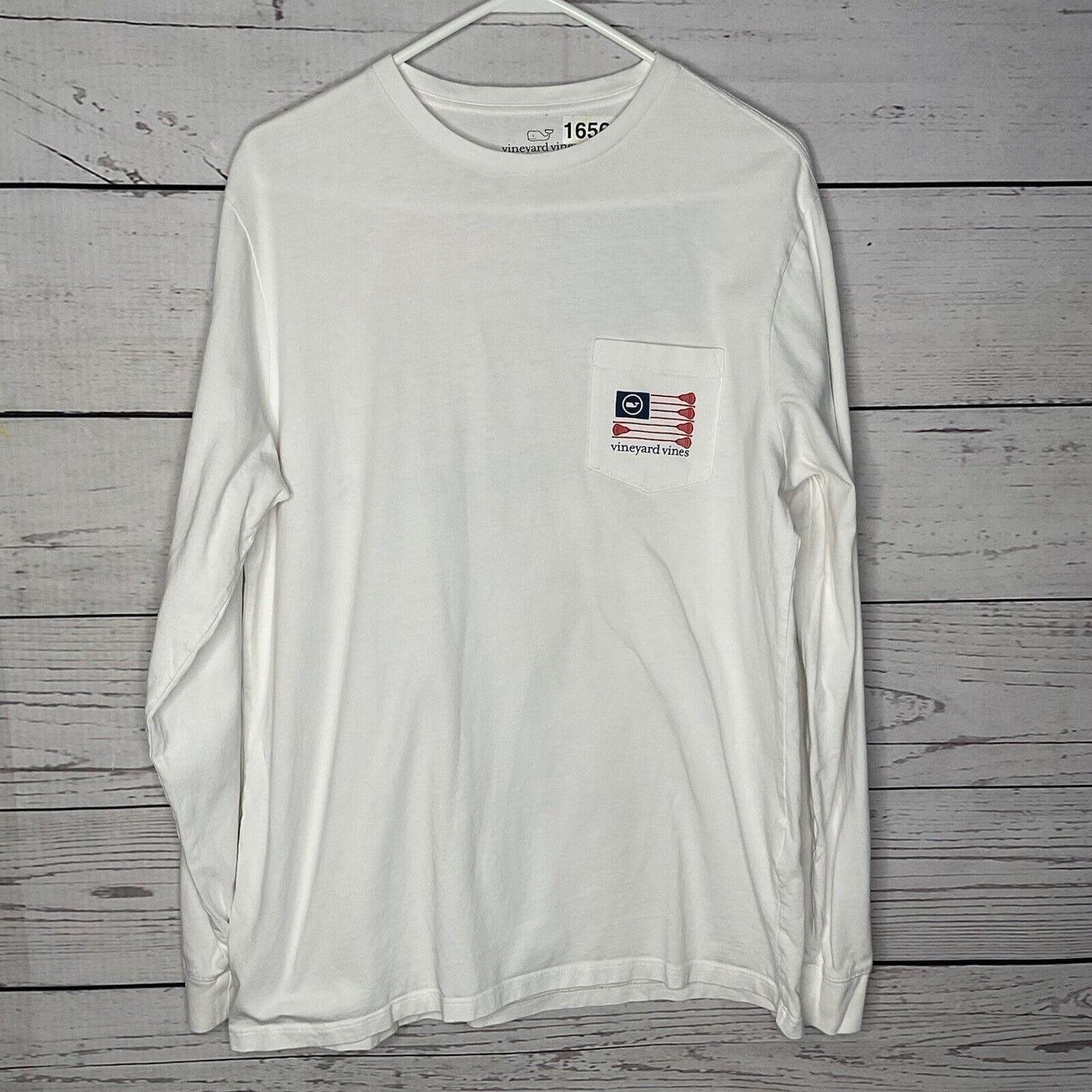 Vineyard Vines Men's Flag Whale Pocket Tee