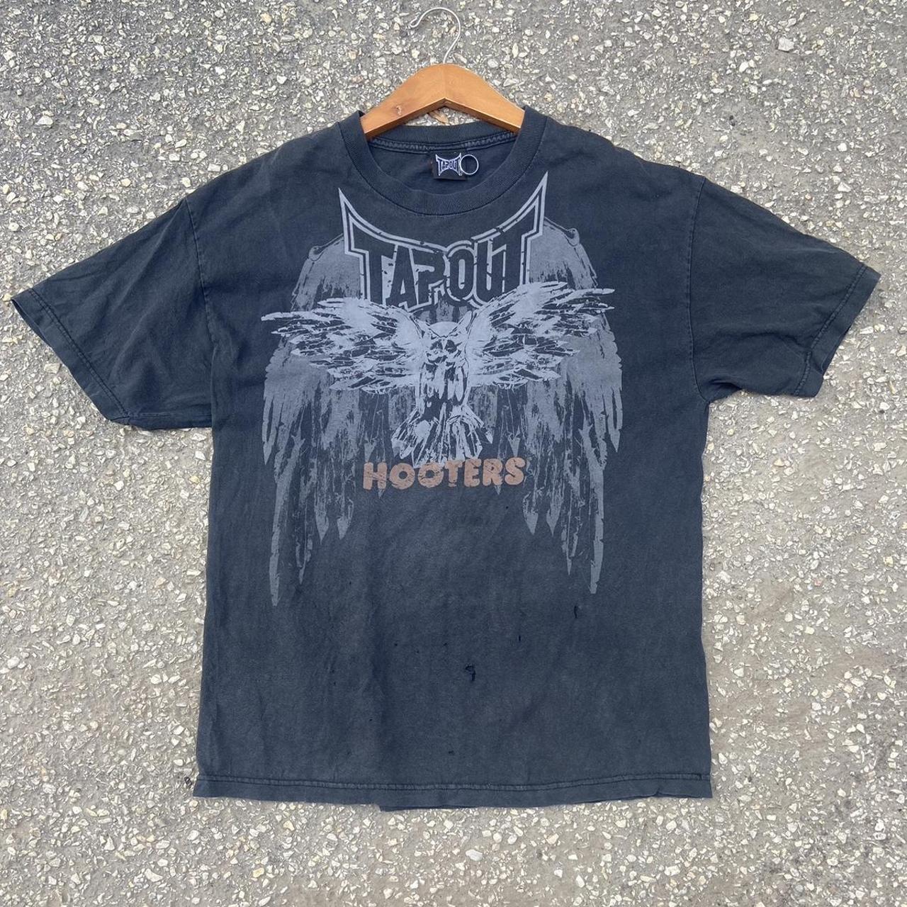 Hooters tapout t-shirt with sick front design... - Depop