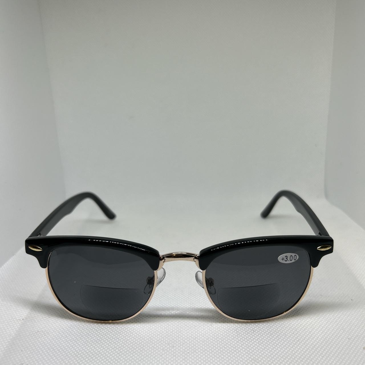 Women's Black and Gold Sunglasses | Depop