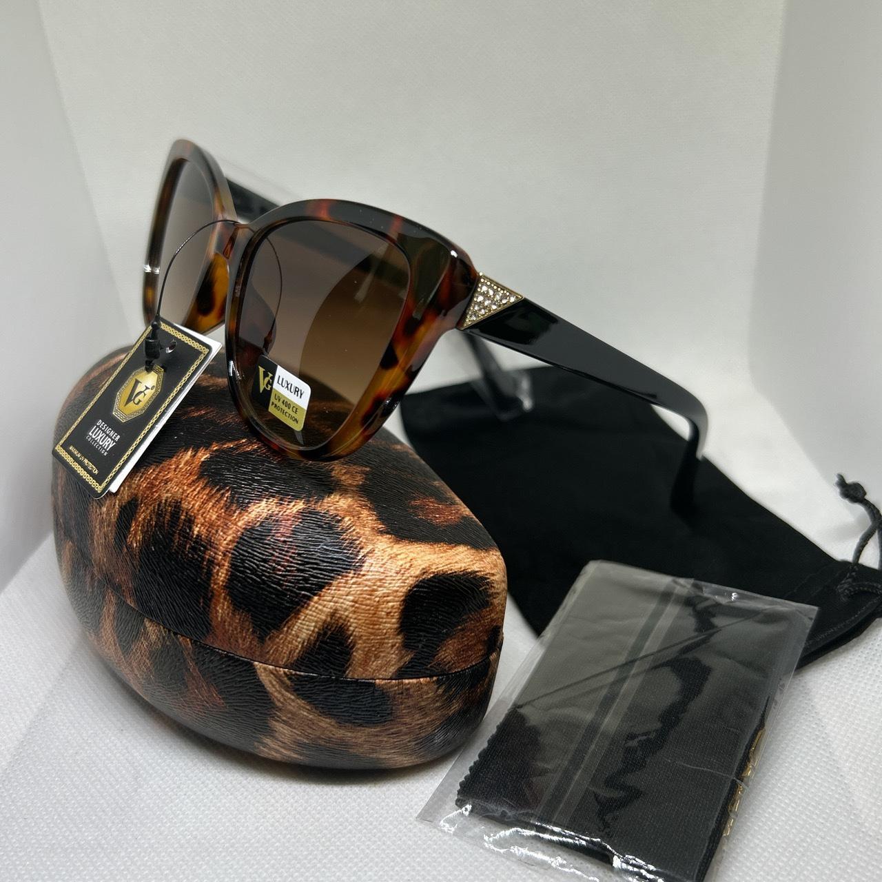 VG Tortoise Bling Cat Eye Women’s Sunglasses Comes... Depop