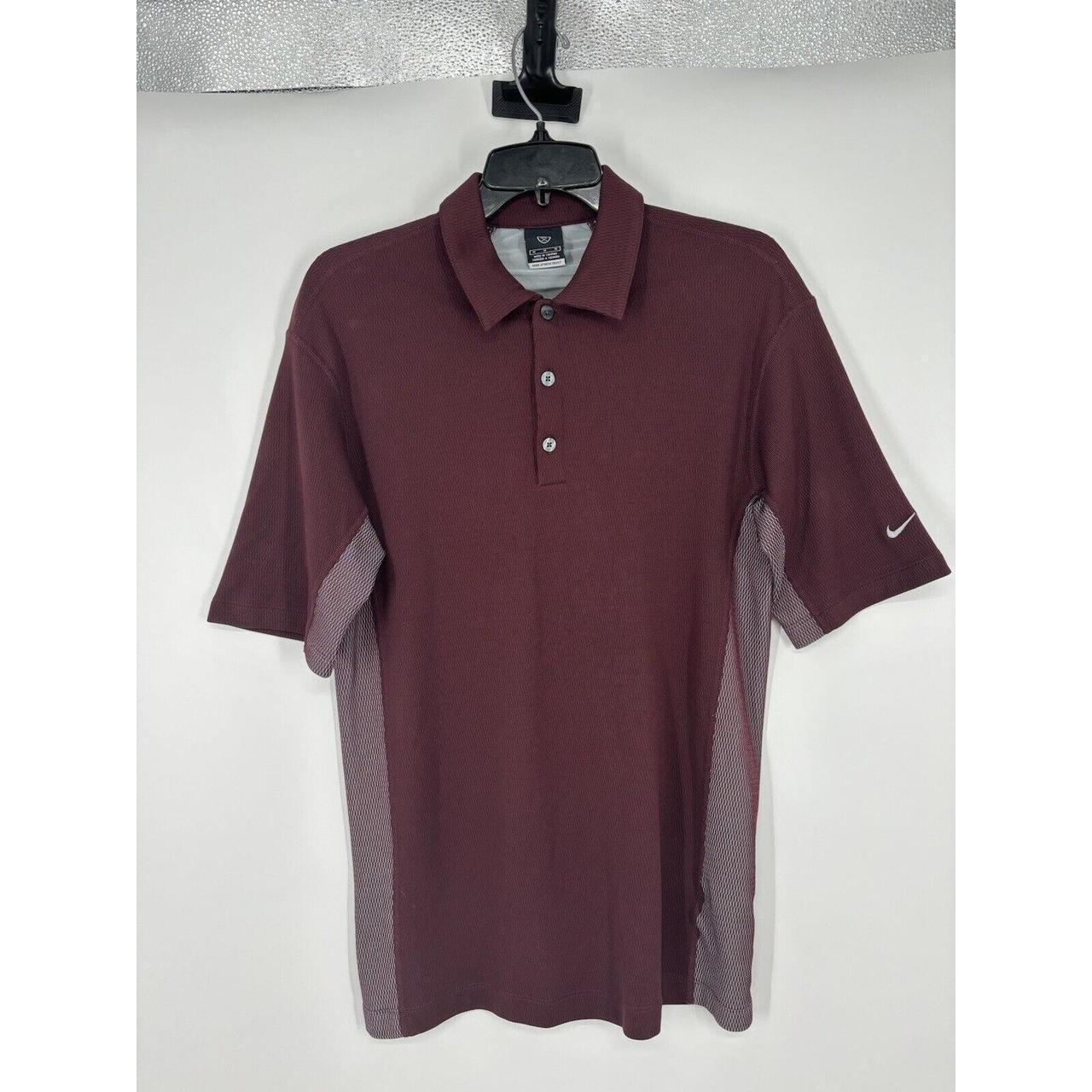 Maroon nike seitan golf shirt