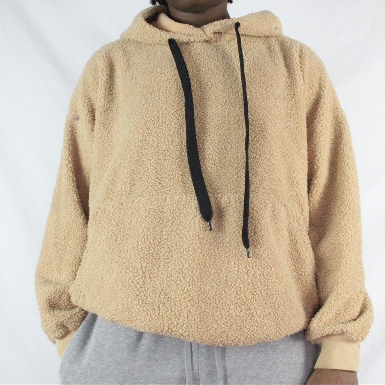 Teddy bear pull over hoodie Across chest