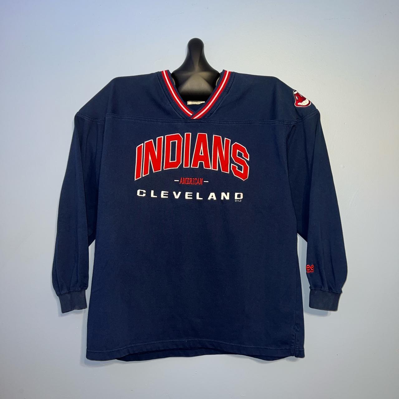 MLB Cleveland Indians Men's Long Sleeve Shirt Size M - Depop