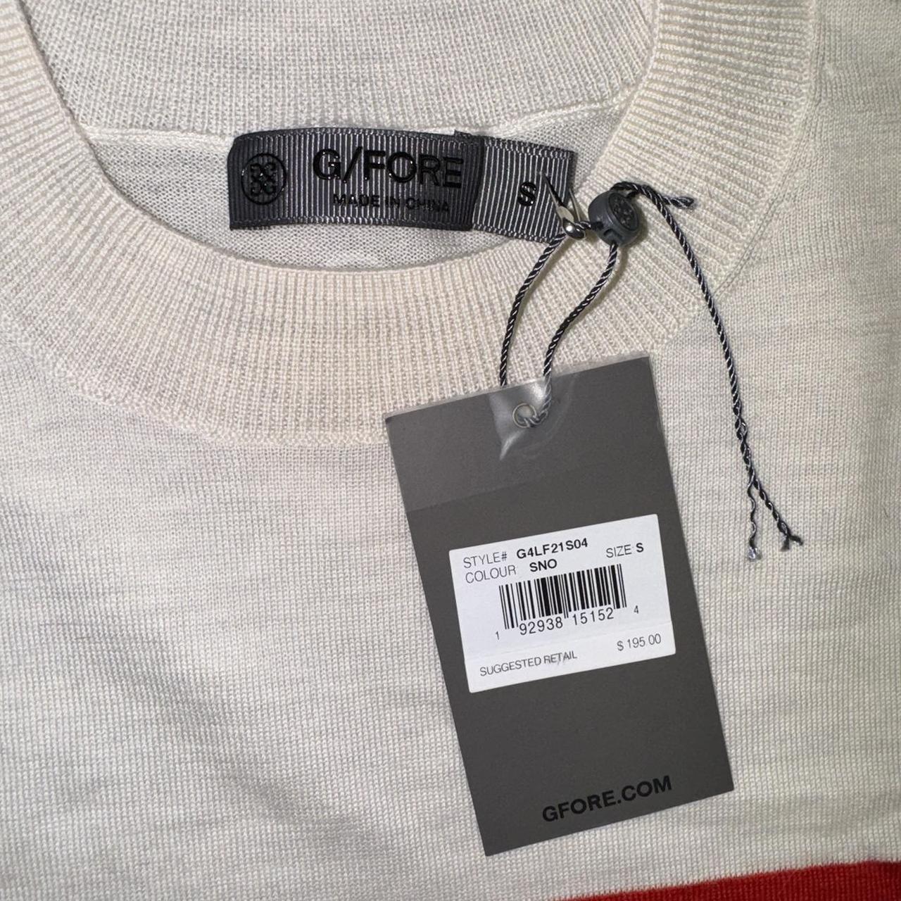 G/Fore Mismatched Stripe Crew Neck Sweater Merino... - Depop