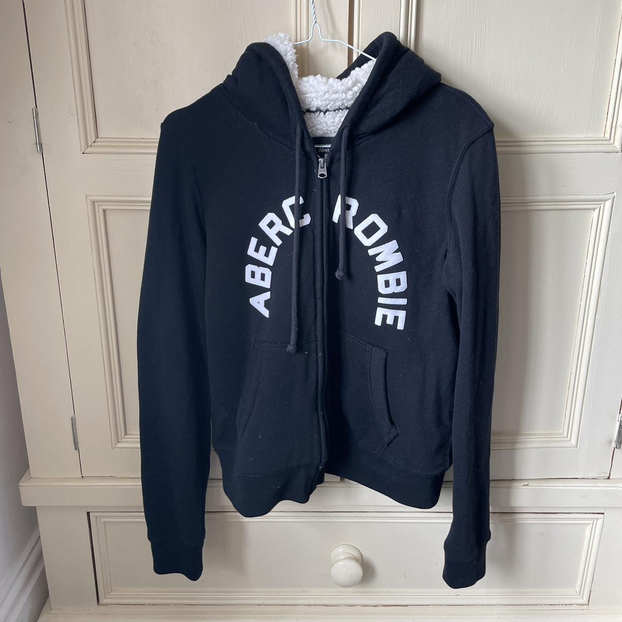 Super Cosy Abercrombie And Fitch Fleece Lined Hoodie... - Depop